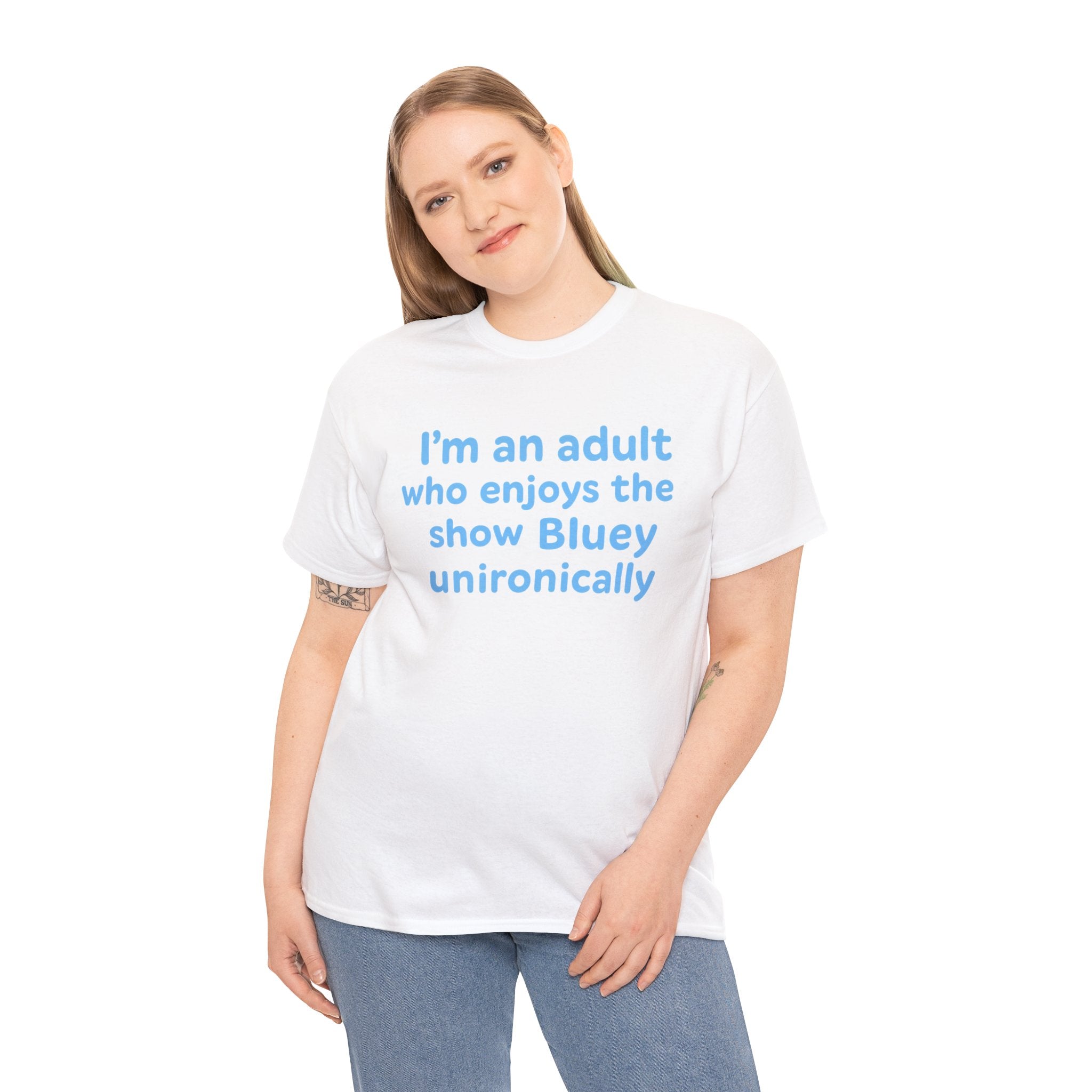 I'm An Adult Who Enjoys The Show Bluey Unironically Shirt -- Funny Shirt for Dog and Bluey Lovers