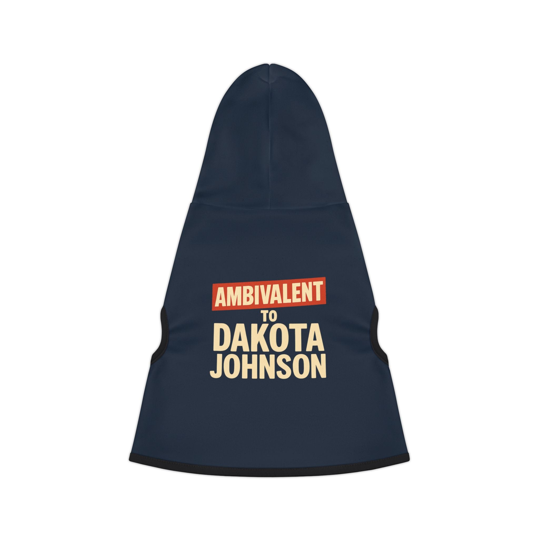 Ambivalent to Dakota Johnson Dog Hoodie – Funny Pet Sweatshirt for Dogs with Uncertain Celebrity Views