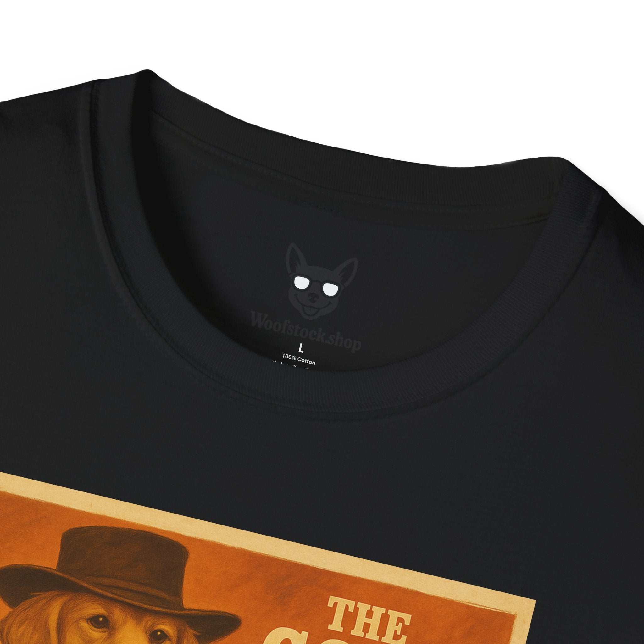 The Good, The Bad, & The Ugly Movie Poster Dog Parody Unisex Softstyle T-Shirt – Funny Movie Tee for Film and Dog Lovers