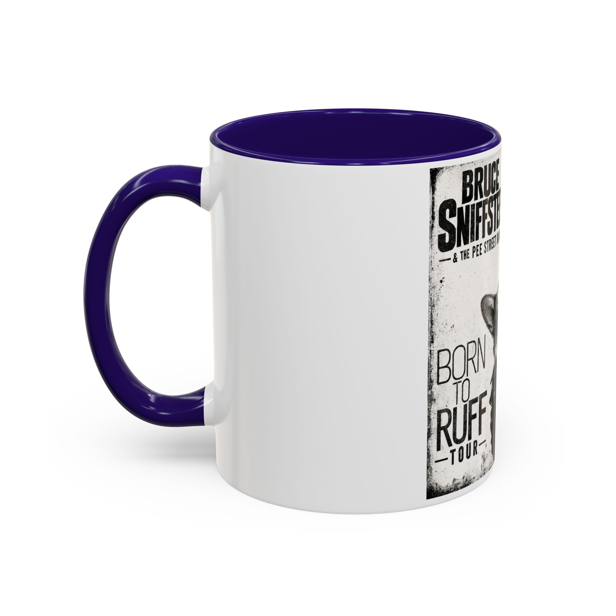 Bruce Sniffsteen & the Pee Street Band Coffee Mug -- Funny Bruce Springsteen 2026 Tour Mug Parody