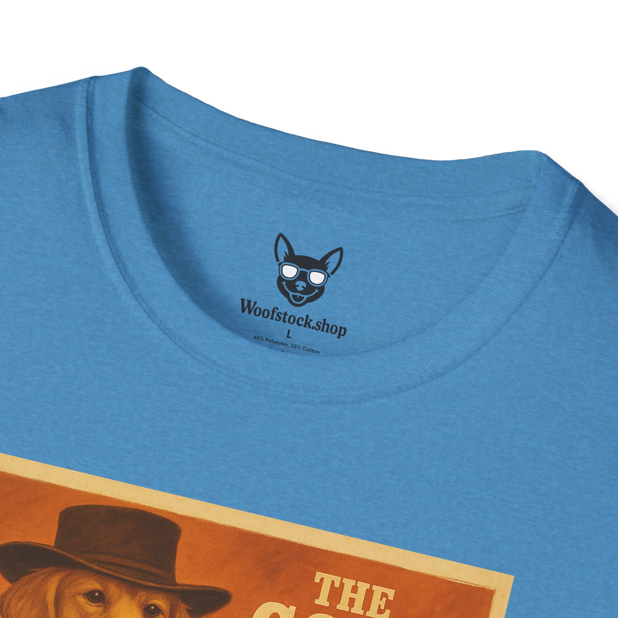 The Good, The Bad, & The Ugly Movie Poster Dog Parody Unisex Softstyle T-Shirt – Funny Movie Tee for Film and Dog Lovers