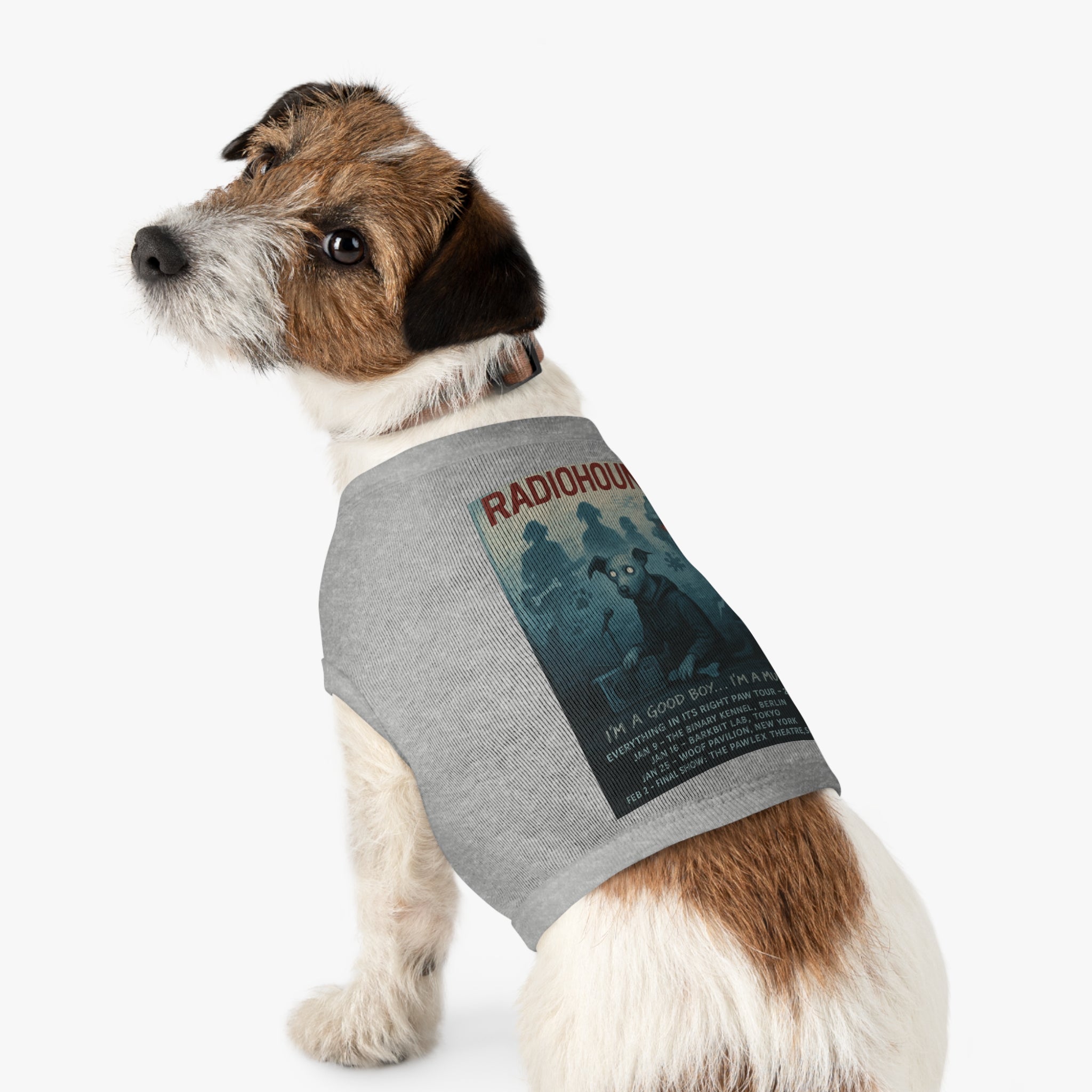 Radiohound Pet Tank Top-- Funny Parody Shirt for Dog Lovers
