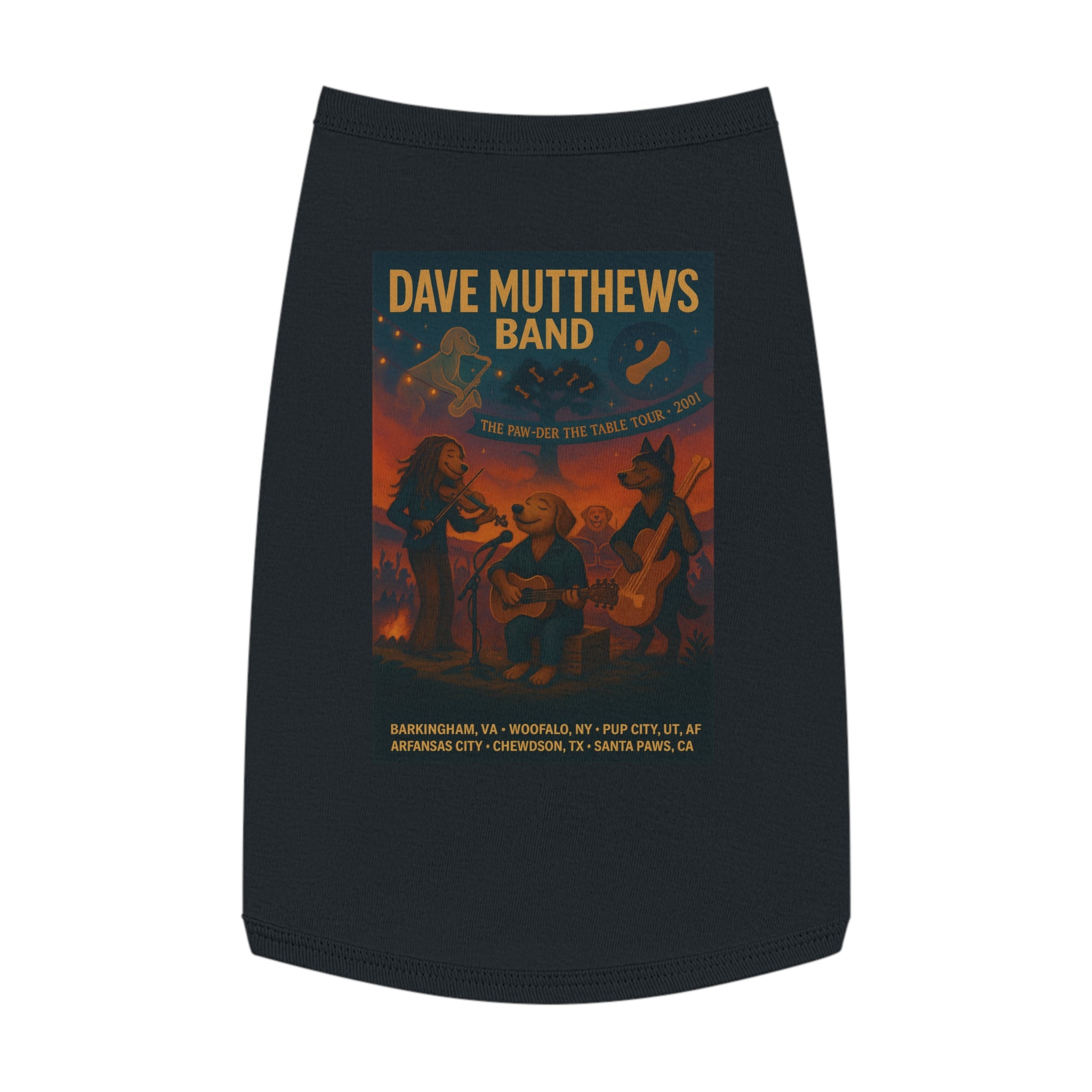 Dave Mutthews Band Pet Tank Top-- Funny Parody Shirt for Dog Lovers