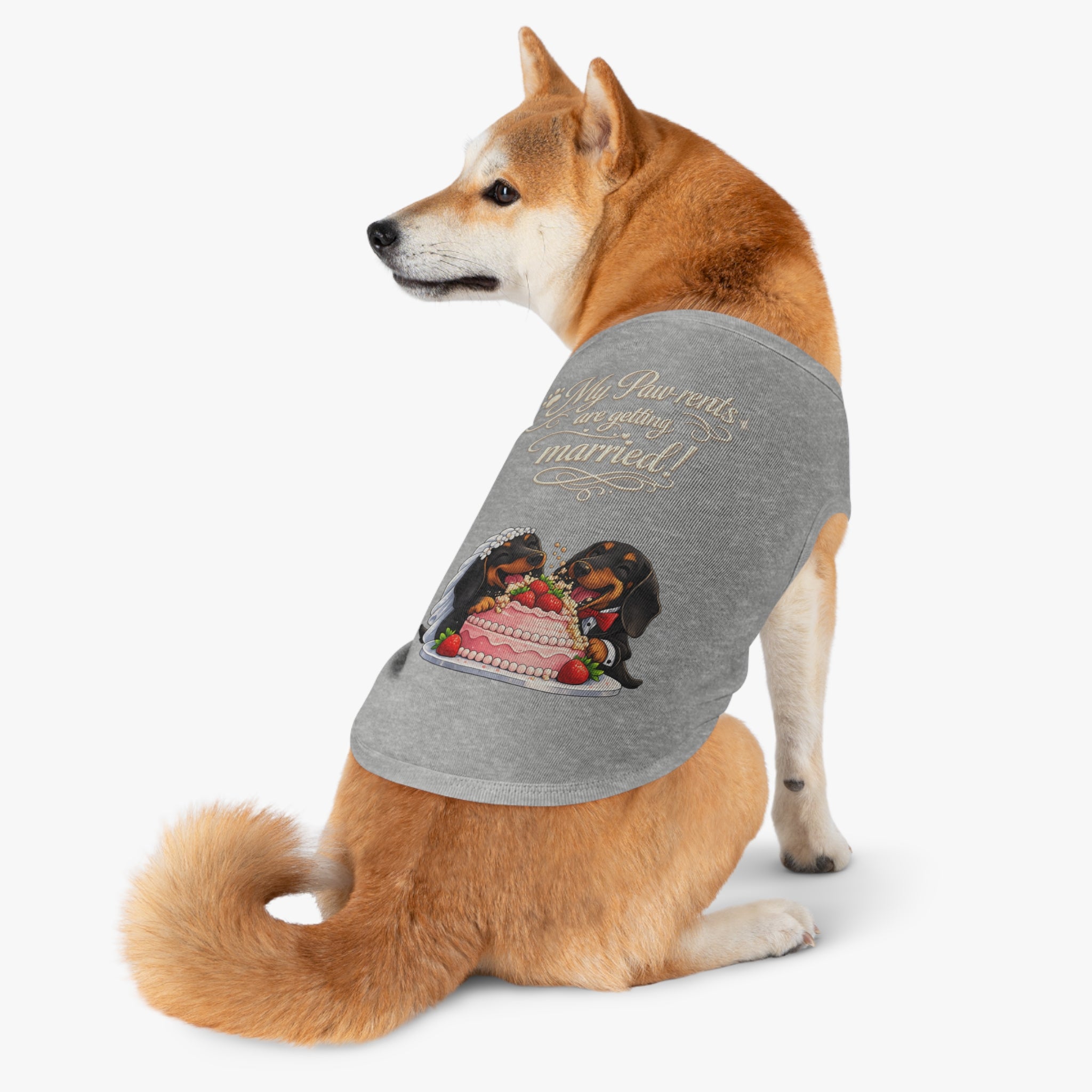Engagement Gift for Dog Lovers -- My Pawrents Are Getting Married Dog Shirt Wedding Gift (Dachshund)
