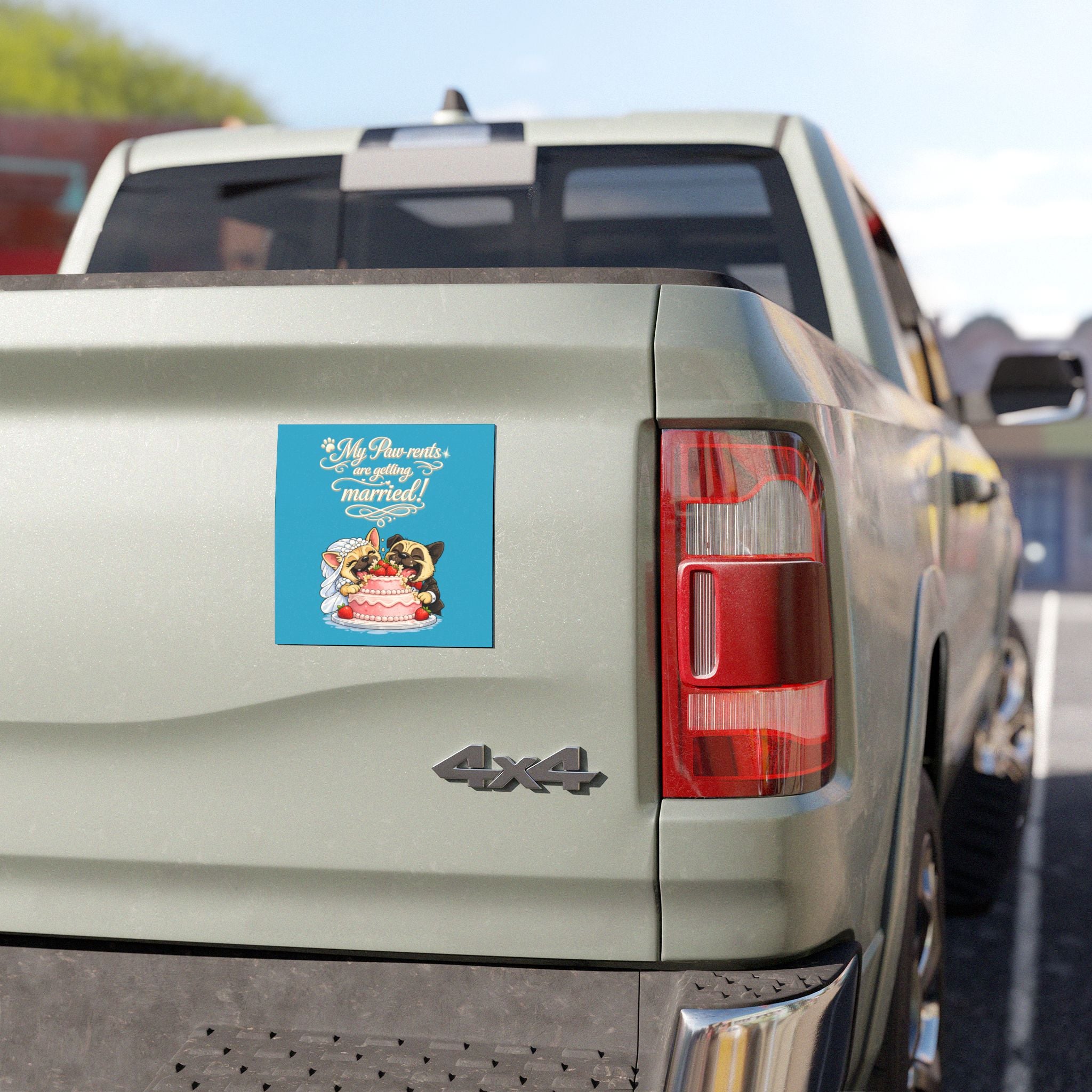 My Paw-rents Are Getting Married! Pug Wedding Car Magnet
