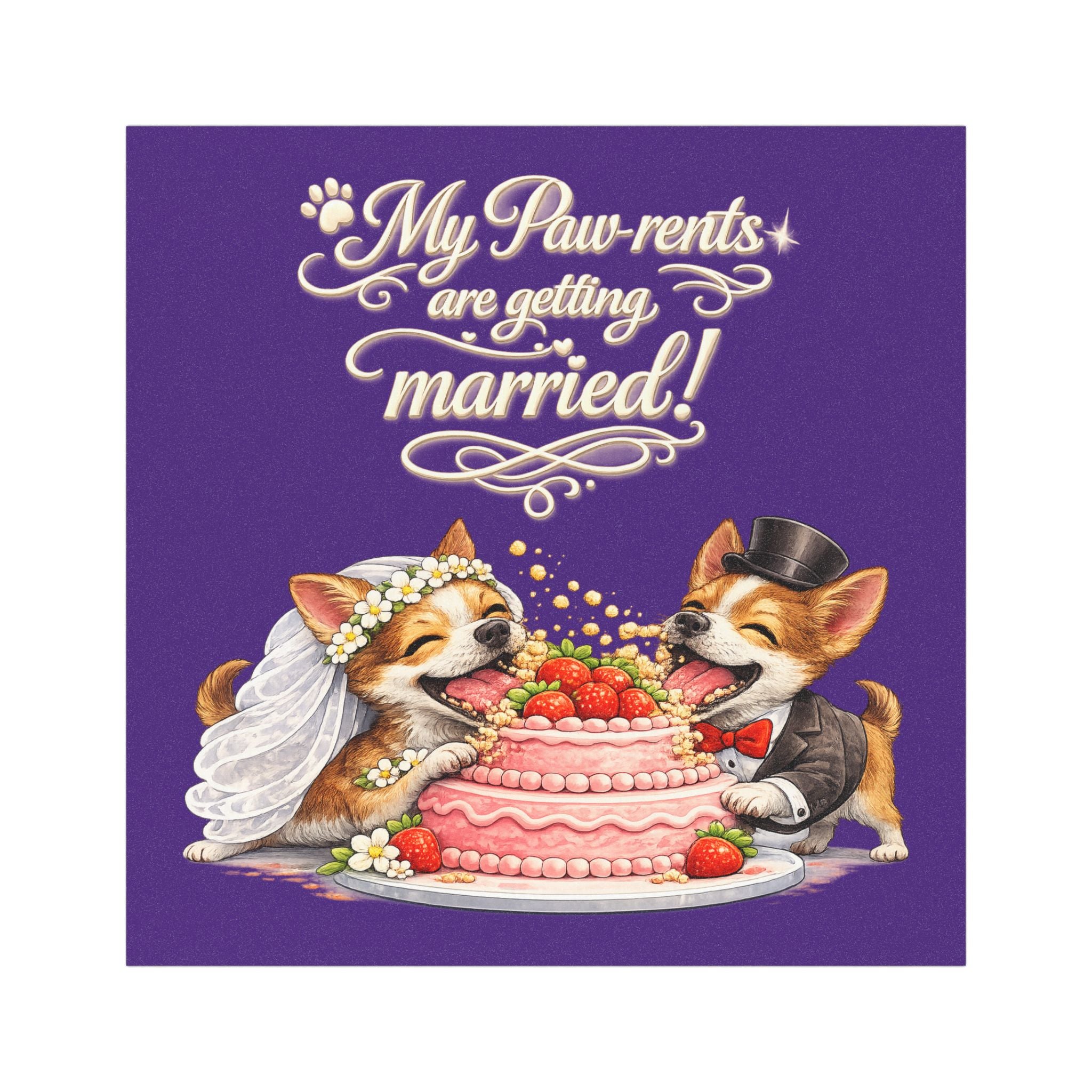 My Paw-rents Are Getting Married! Chihuahua Wedding Car Magnet