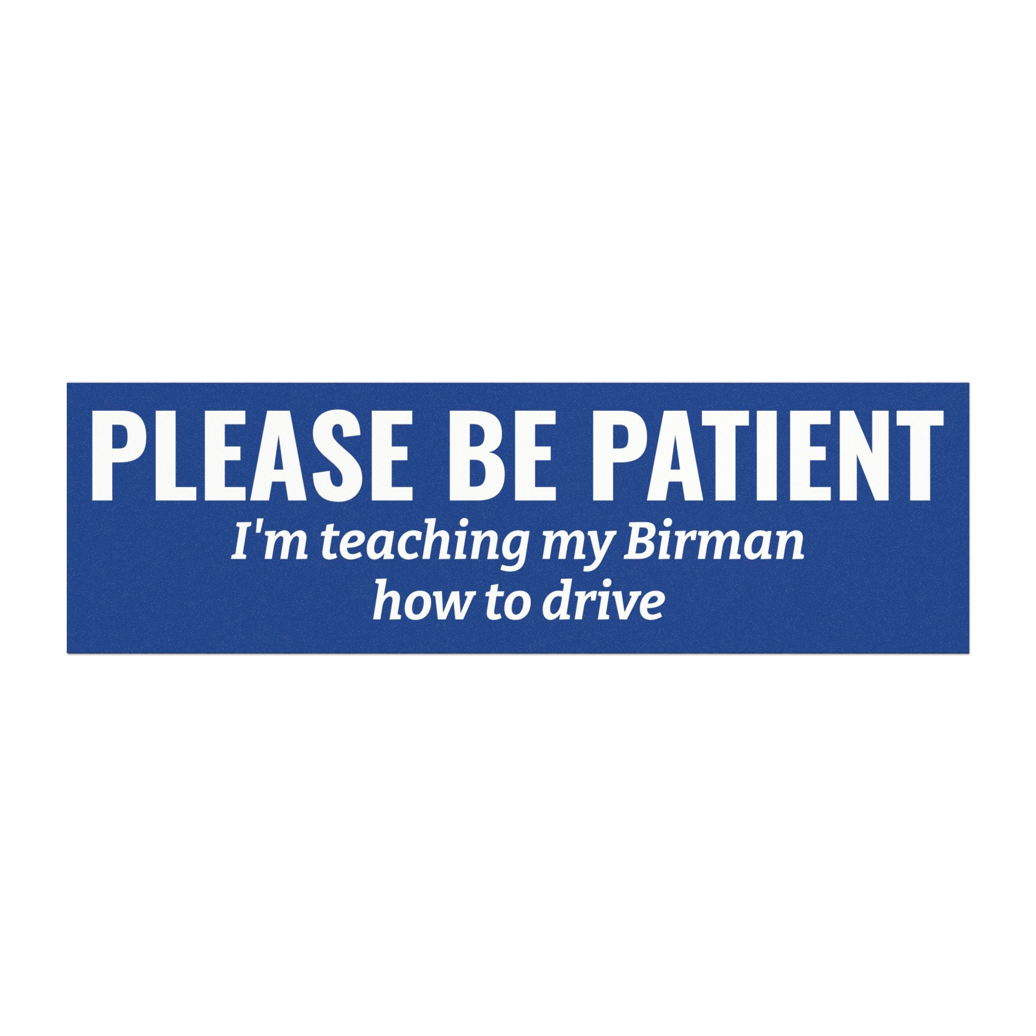 Copy of Please Be Patient, I'm Teaching My Dog How to Drive Bumper Magnet