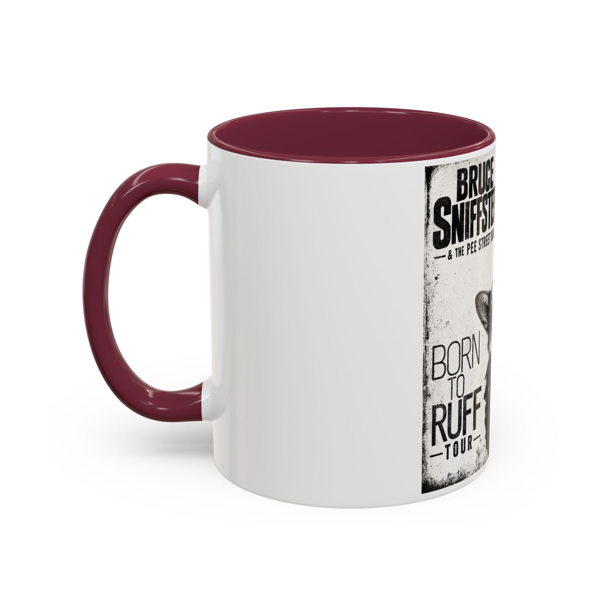 Bruce Sniffsteen & the Pee Street Band Coffee Mug -- Funny Bruce Springsteen 2026 Tour Mug Parody