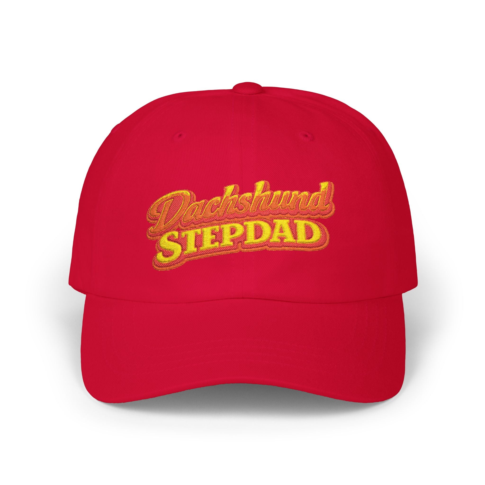 Dachshund Stepdad Dad Cap — Embroidered Baseball Hat for Dog Lovers
