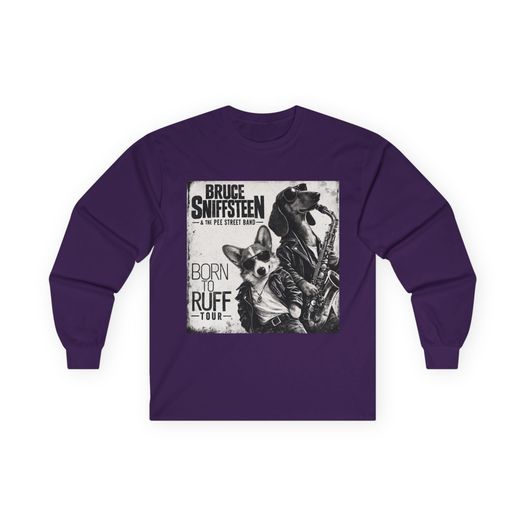 Bruce Sniffsteen & the Pee Street Band Longsleeve Shirt -- Funny Bruce Springsteen 2026 Tour Shirt Parody