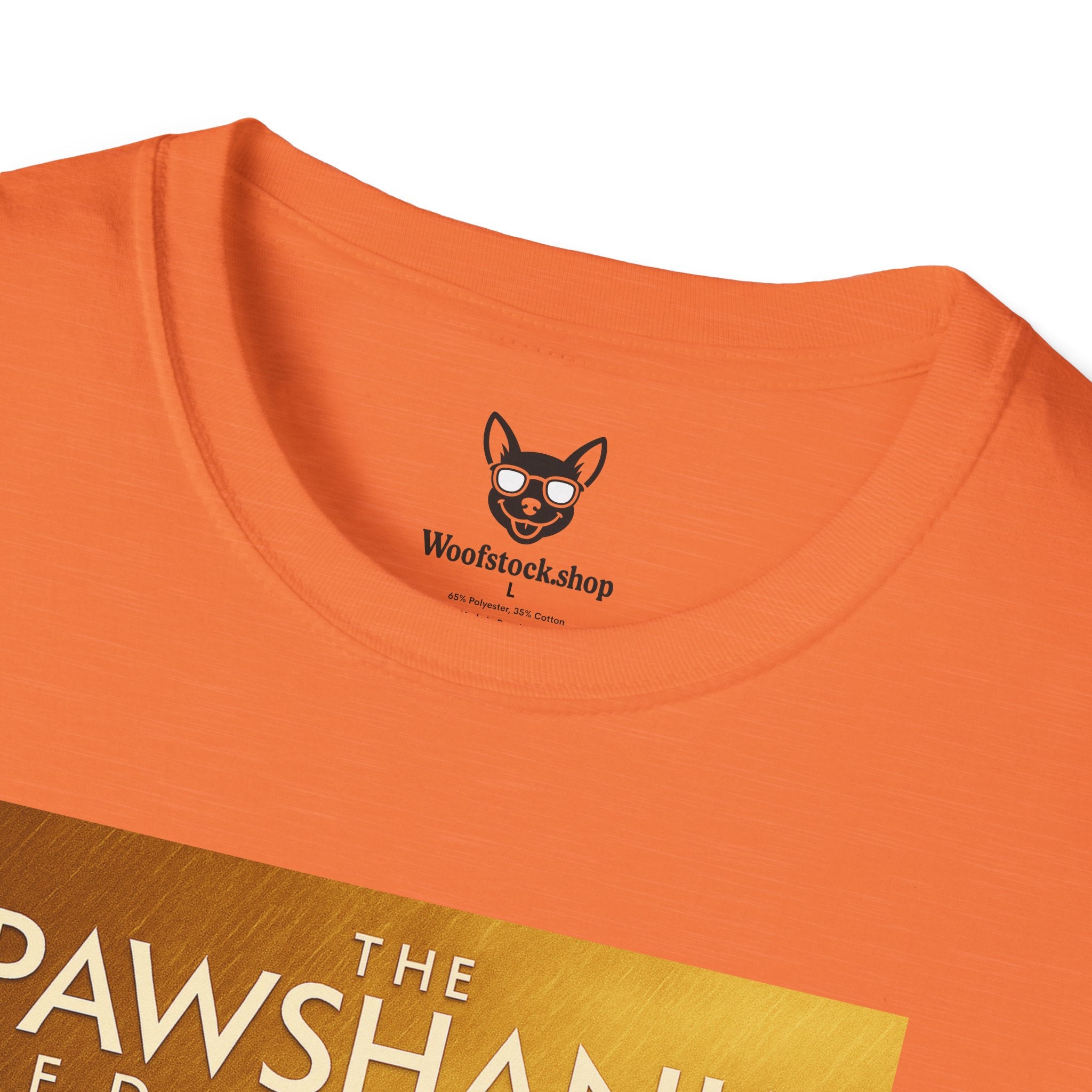 The Shawshank Redemption Movie Poster Dog Parody Unisex Softstyle T-Shirt -- Funny Dog Movie Tee for Film and Dog Lovers