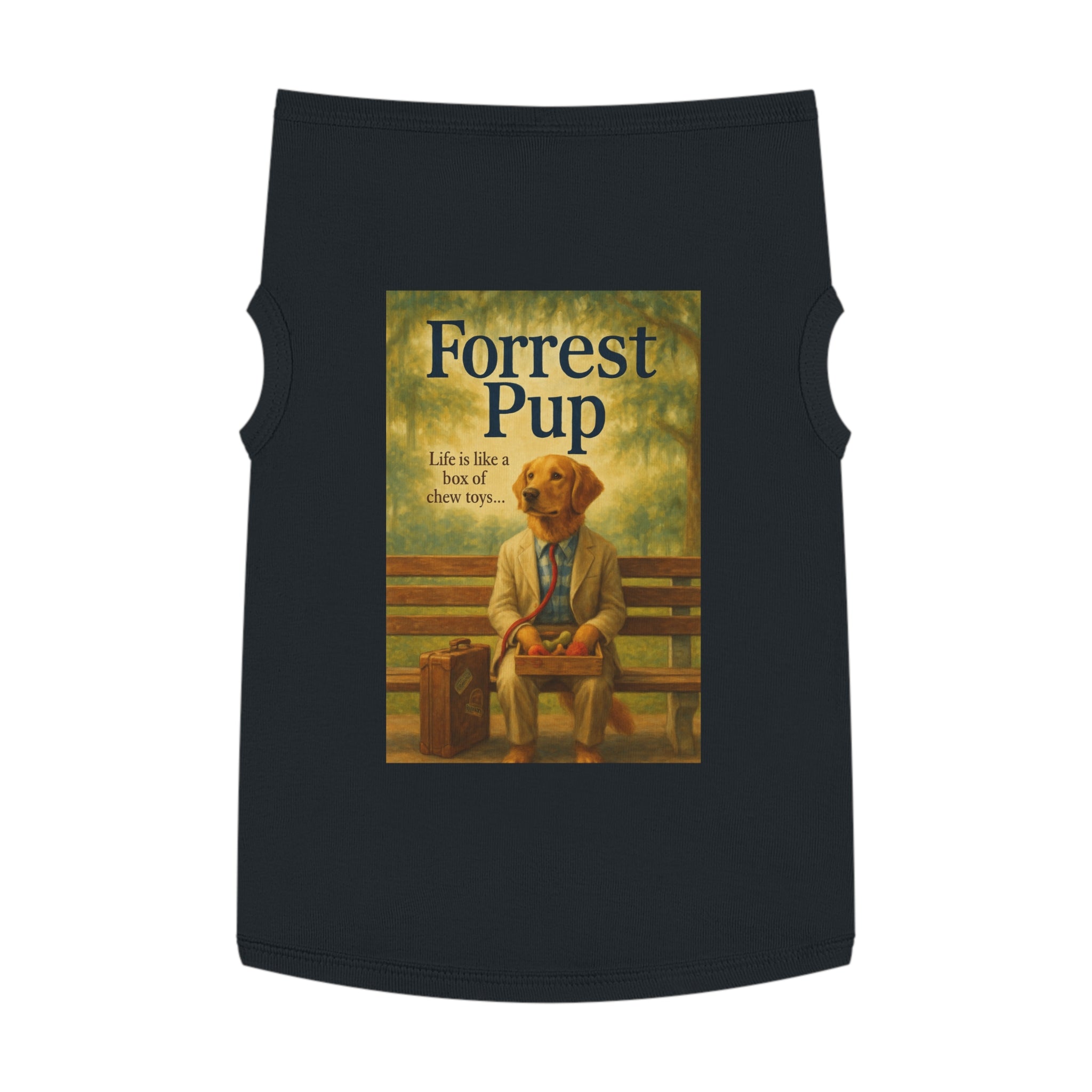 Forrest Pup Pet Tank Top-- Funny Parody Shirt for Dog Lovers