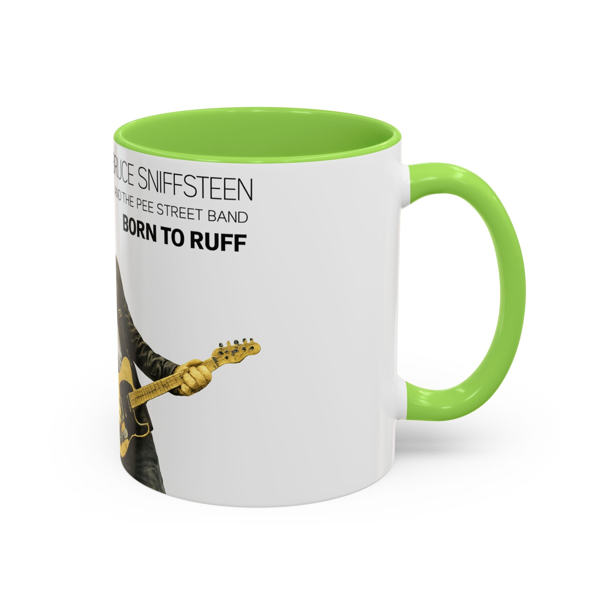Bruce Sniffsteen & the Pee Street Band Coffee Mug -- Funny Bruce Springsteen 2026 Tour Mug Parody