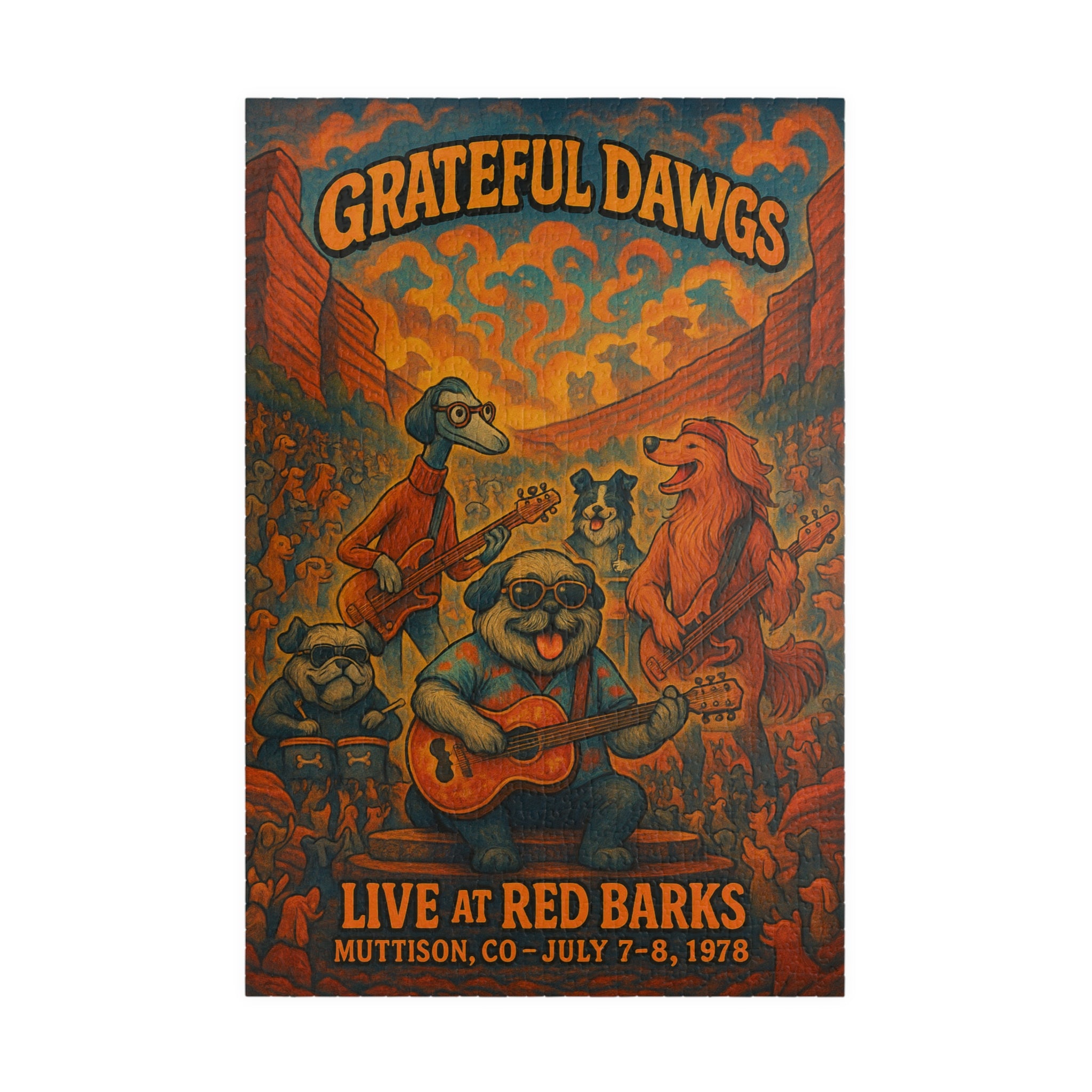 Grateful Dawgs Puzzle | Unique Gift for Music Lovers | Fun Family Activity | 1014 Pieces