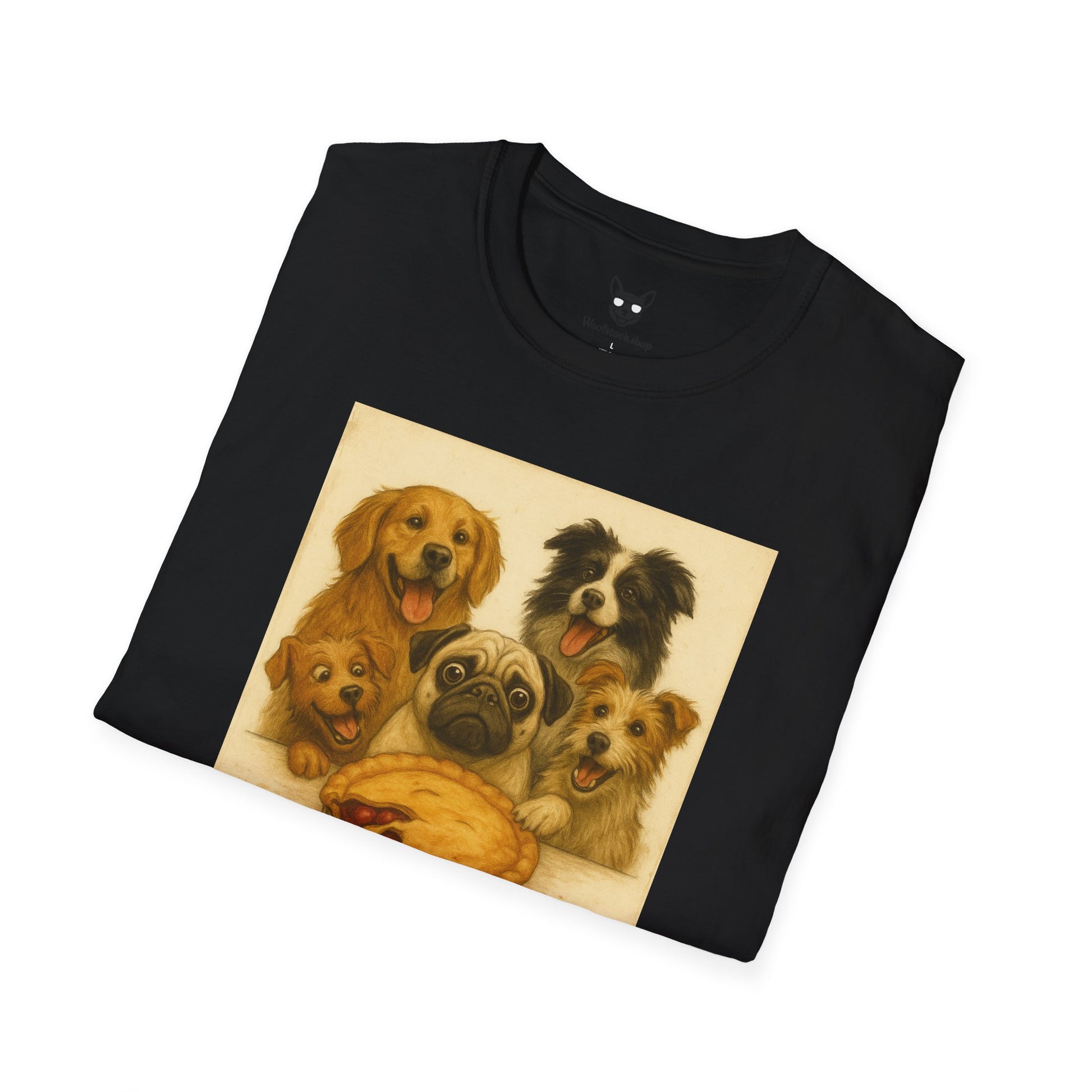 American Pie Movie Poster Dog Parody Unisex Softstyle T-Shirt -- Funny Dog Movie Tee for Film and Dog Lovers