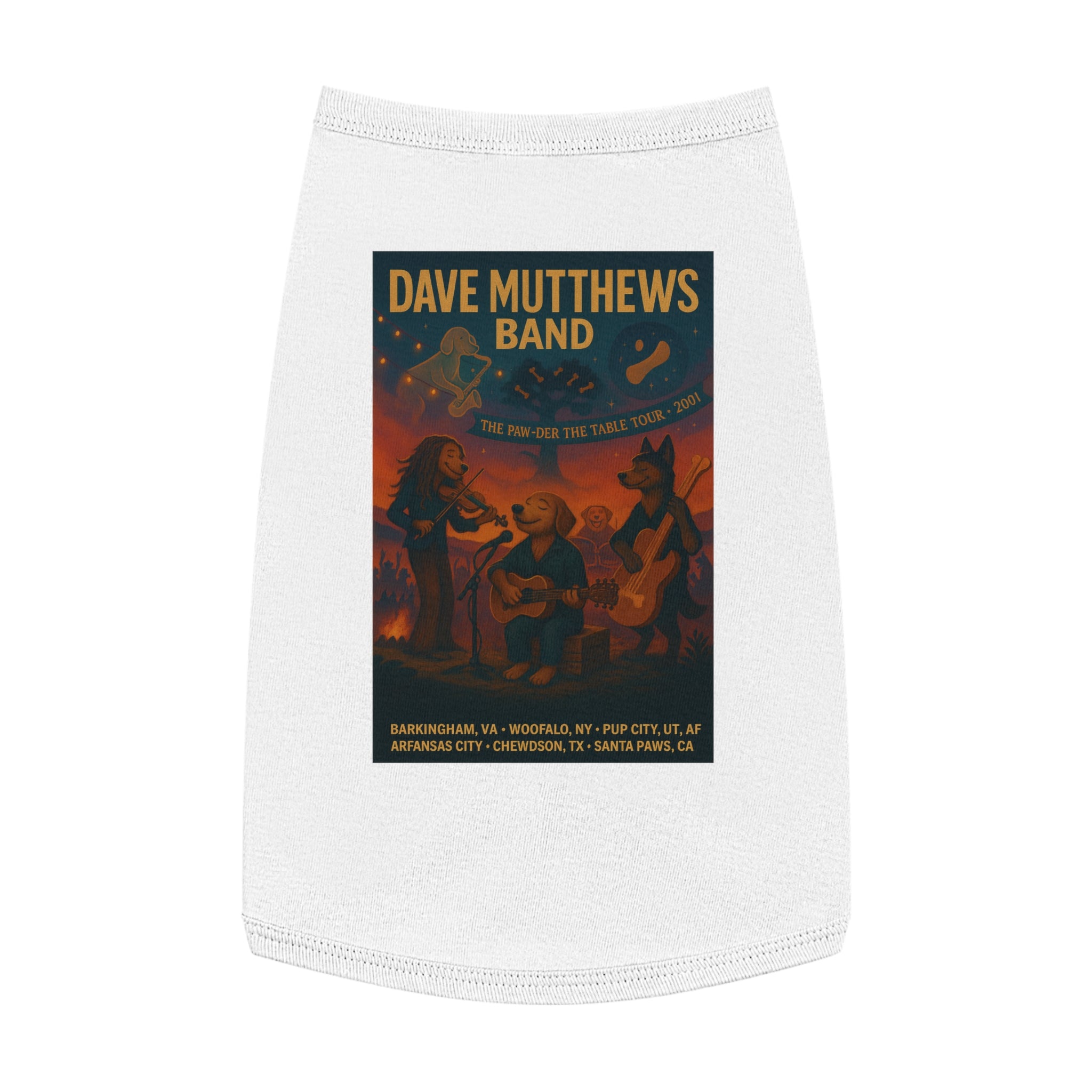 Dave Mutthews Band Pet Tank Top-- Funny Parody Shirt for Dog Lovers