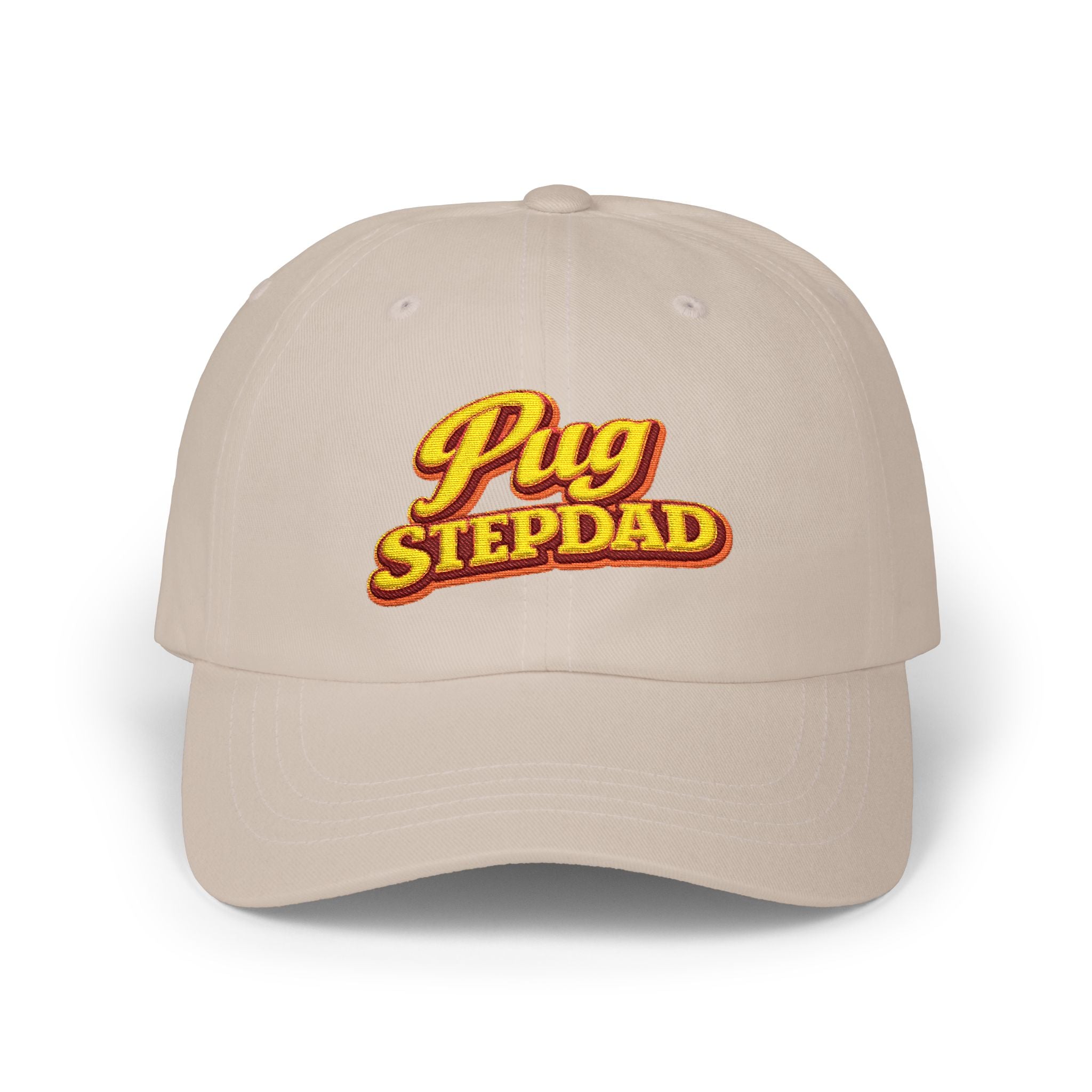 Pug Stepdad Dad Cap — Embroidered Baseball Hat for Dog Lovers
