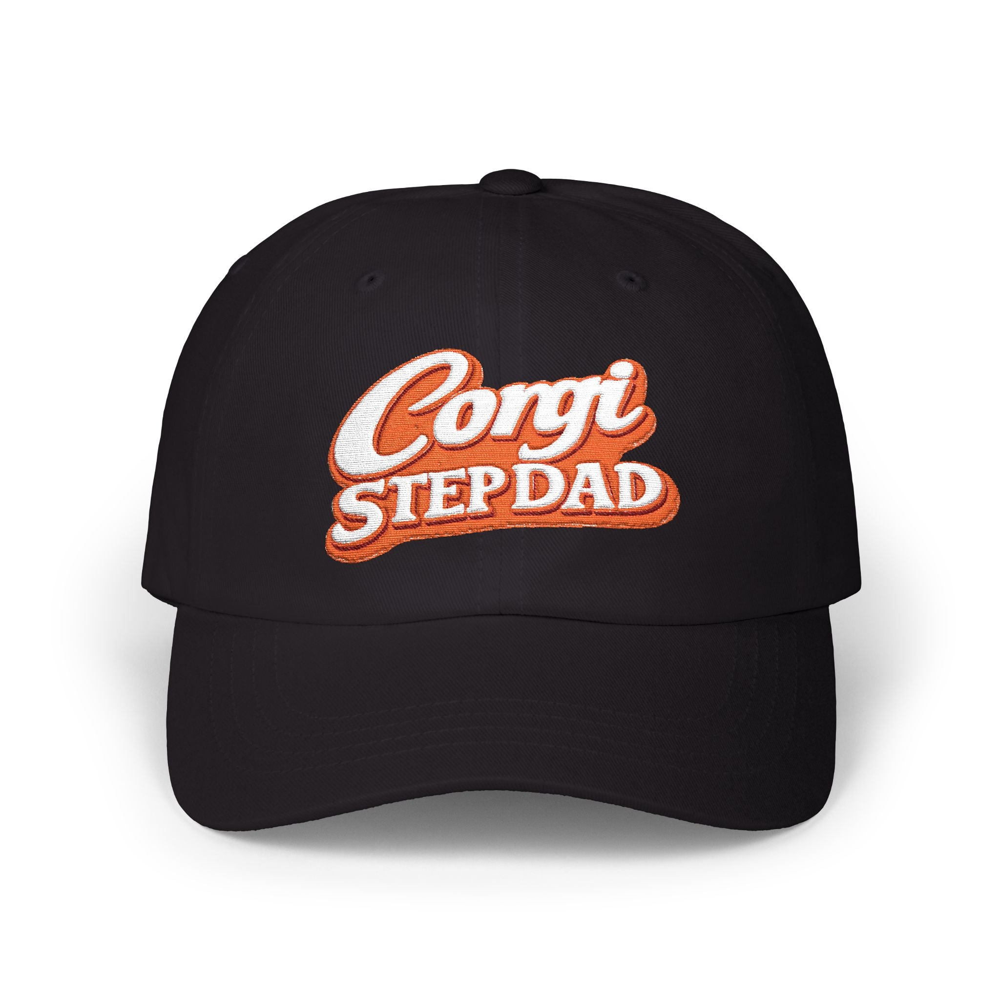 Corgi Stepdad Dad Cap — Embroidered Baseball Hat for Dog Lovers