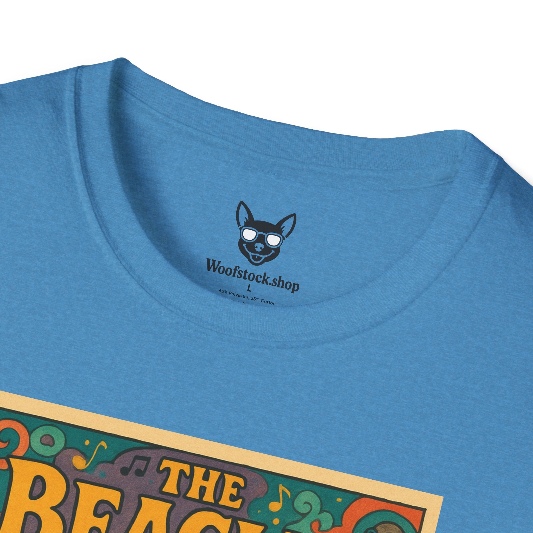 The Beatles Concert Poster Dog Parody Unisex Softstyle T-Shirt -- Funny Dog Concert Tee for Music and Dog Lovers