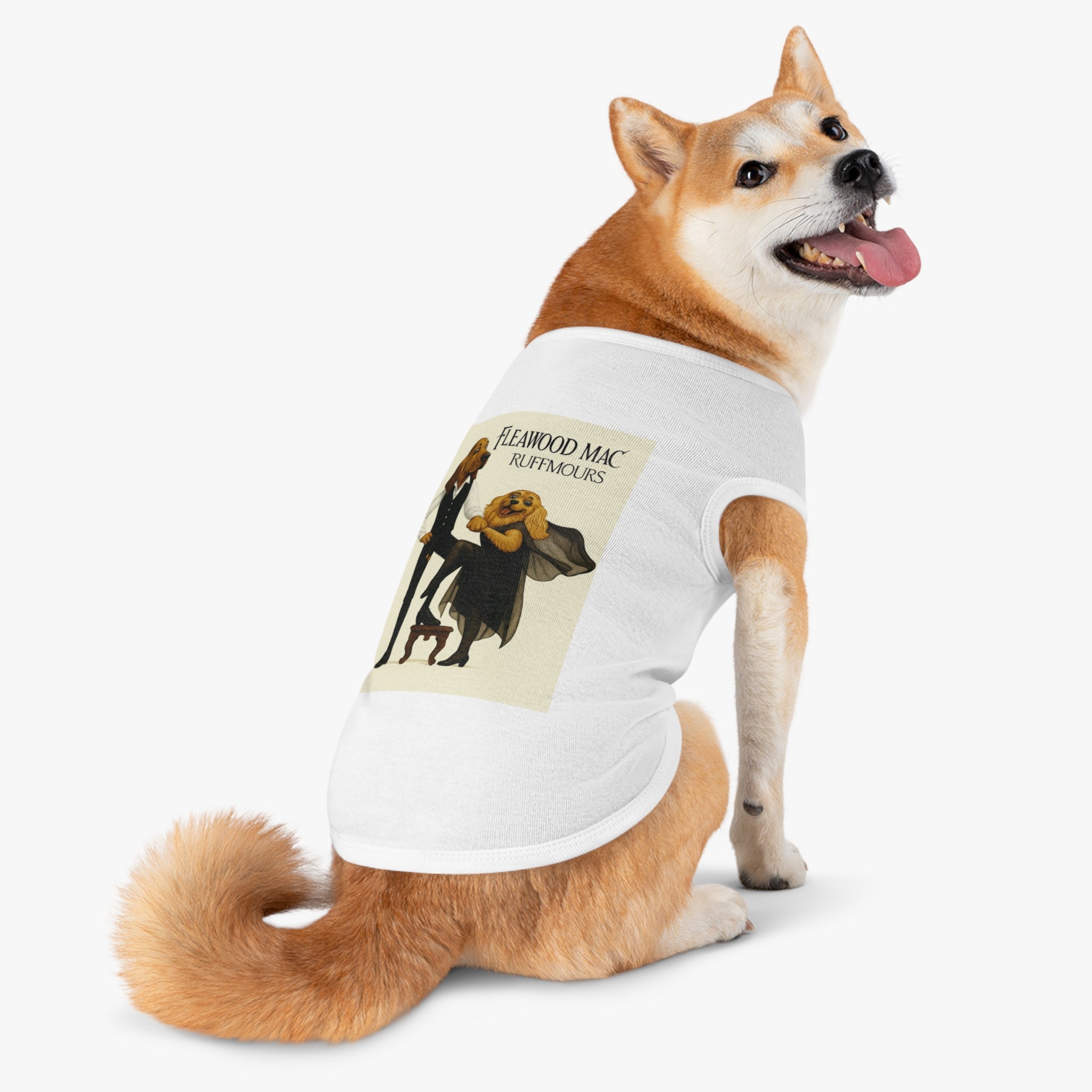 Fleetwoof Mac Ruffmours Pet Tank Top -- Funny Fleetwood Mac Parody Shirt for Dog Lovers