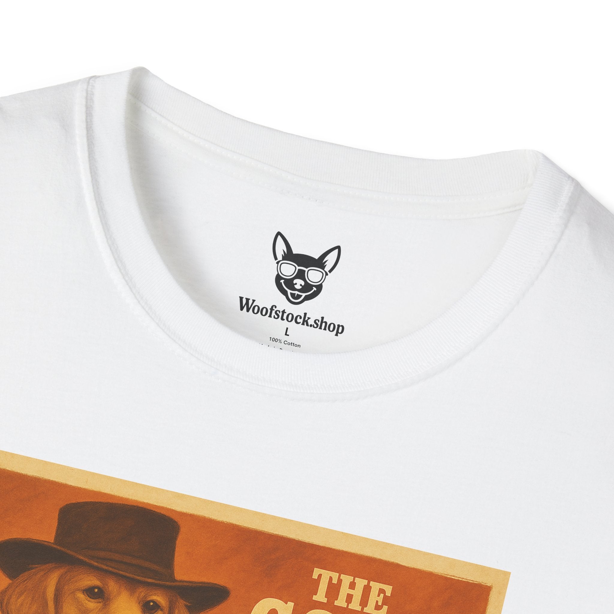 The Good, The Bad, & The Ugly Movie Poster Dog Parody Unisex Softstyle T-Shirt – Funny Movie Tee for Film and Dog Lovers