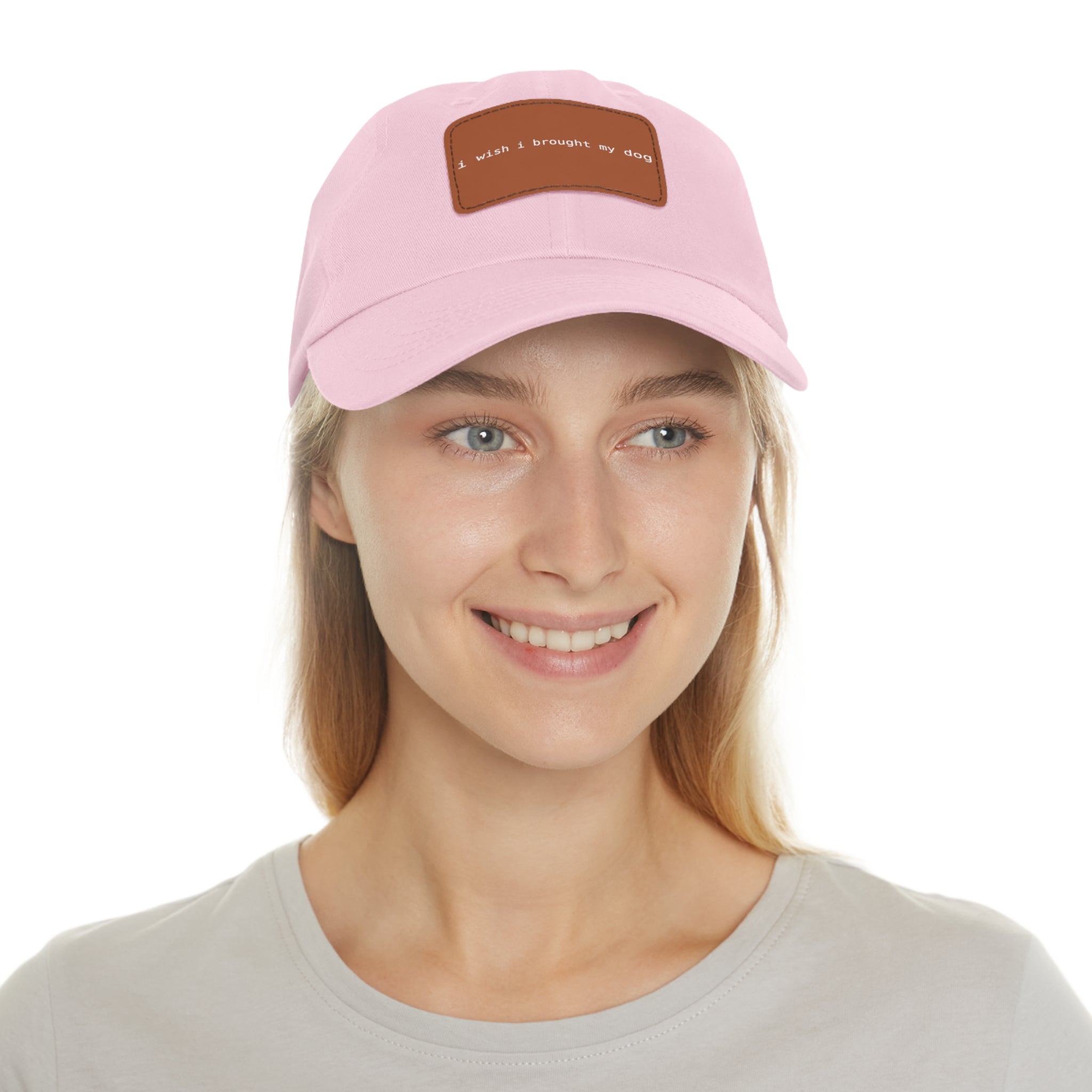 I Wish I Brought My Dog Hat with Patch (Rectangle) -- Funny Hat for Dog Lovers