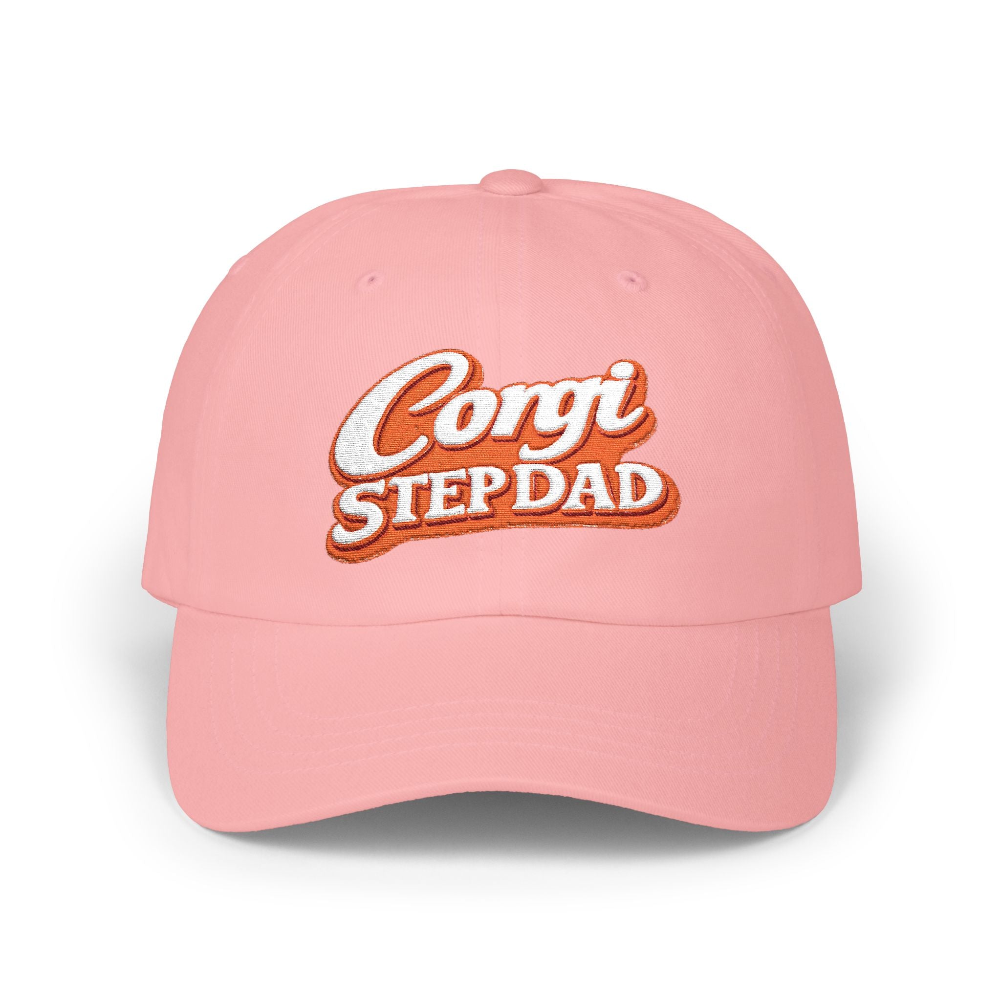 Corgi Stepdad Dad Cap — Embroidered Baseball Hat for Dog Lovers