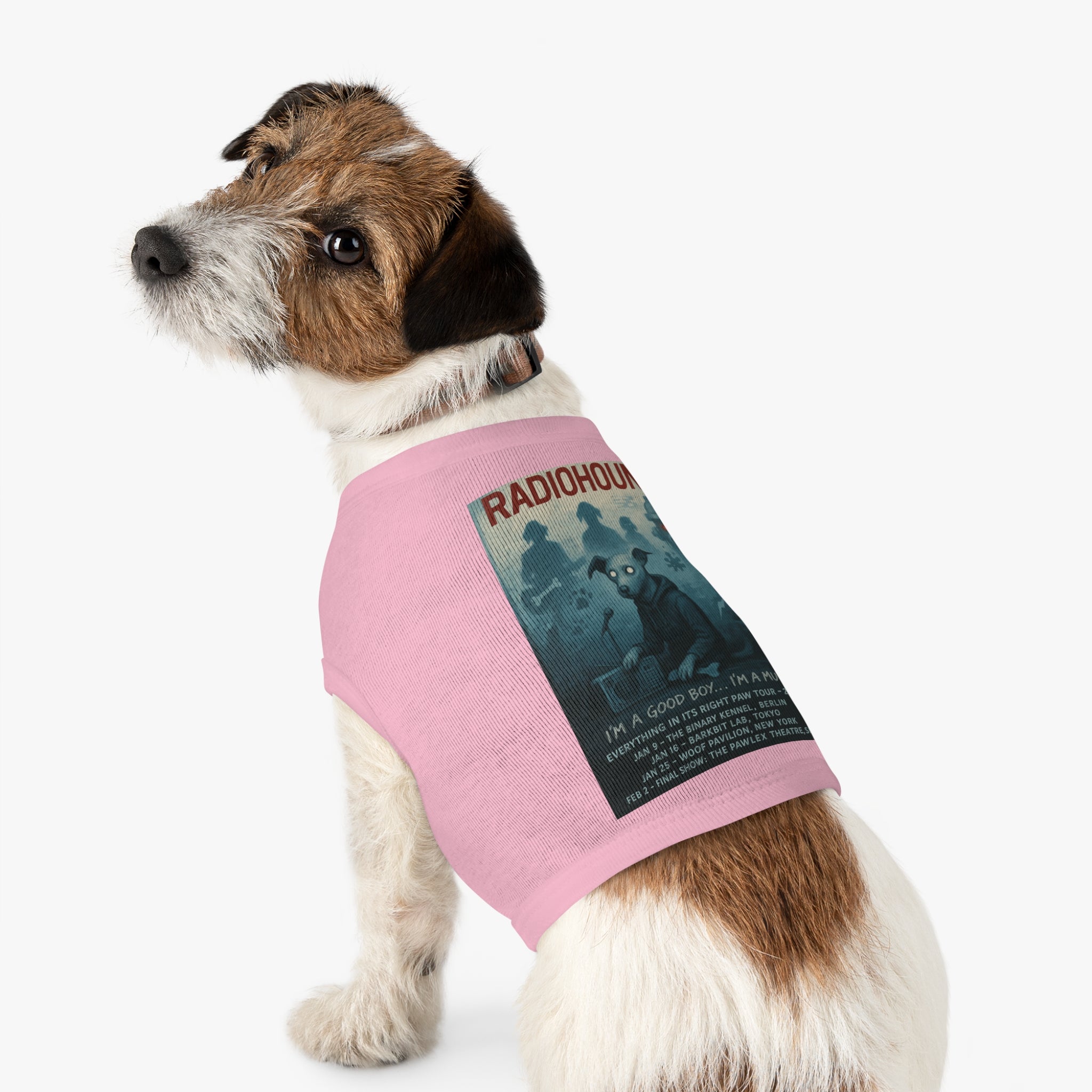 Radiohound Pet Tank Top-- Funny Parody Shirt for Dog Lovers