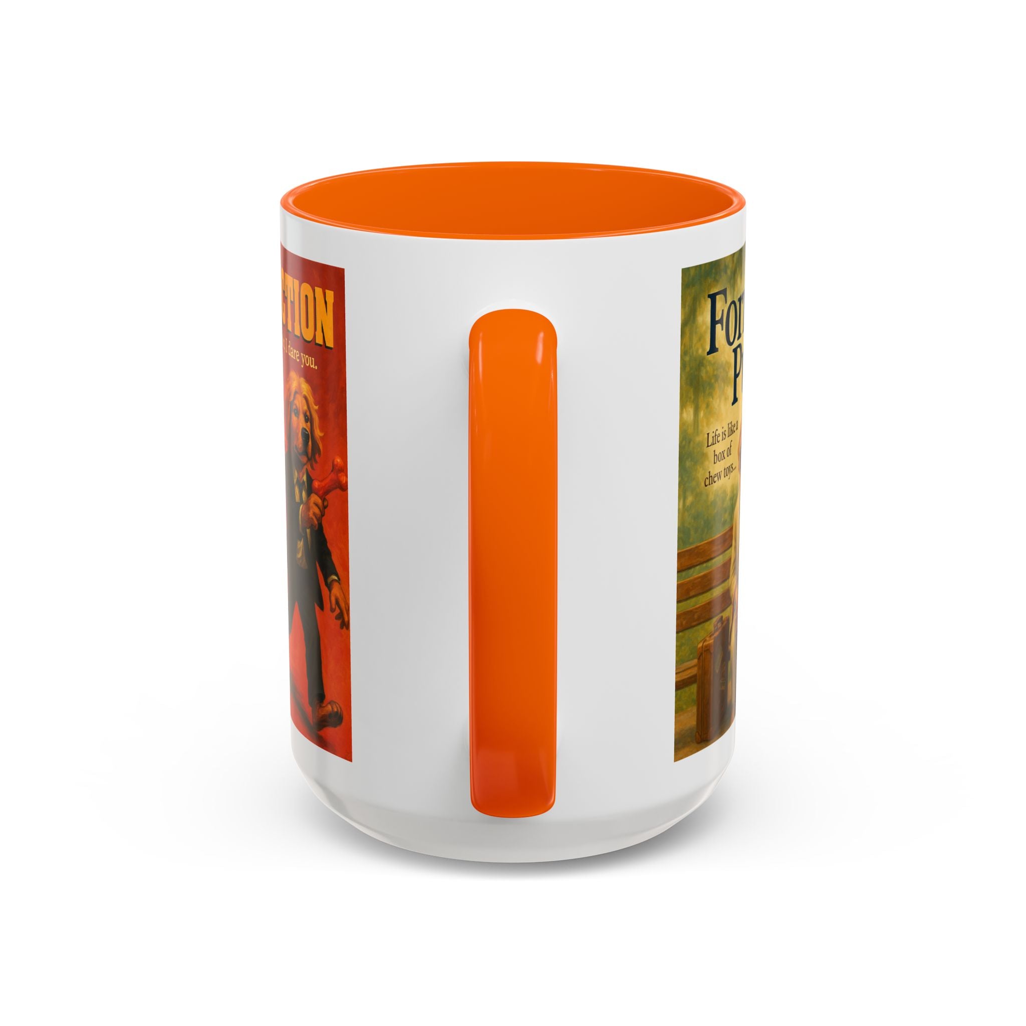 90s Movie Classics Dog Parody Mug – Funny Gift for Forrest Gump, Shawshank Redemption, and Pulp Fiction Fans