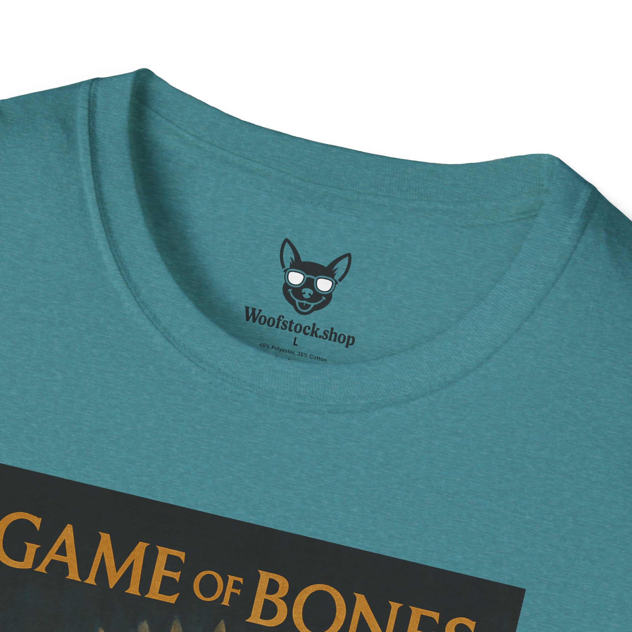 Game of Thrones TV Poster Dog Parody Unisex Softstyle T-Shirt -- Funny Dog Tee for TV and Dog Lovers