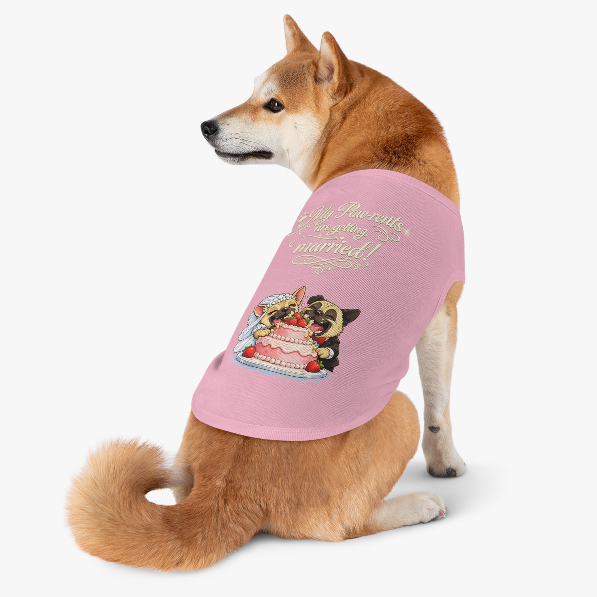 Engagement Gift for Dog Lovers -- My Pawrents Are Getting Married Dog Shirt Wedding Gift (Pug)