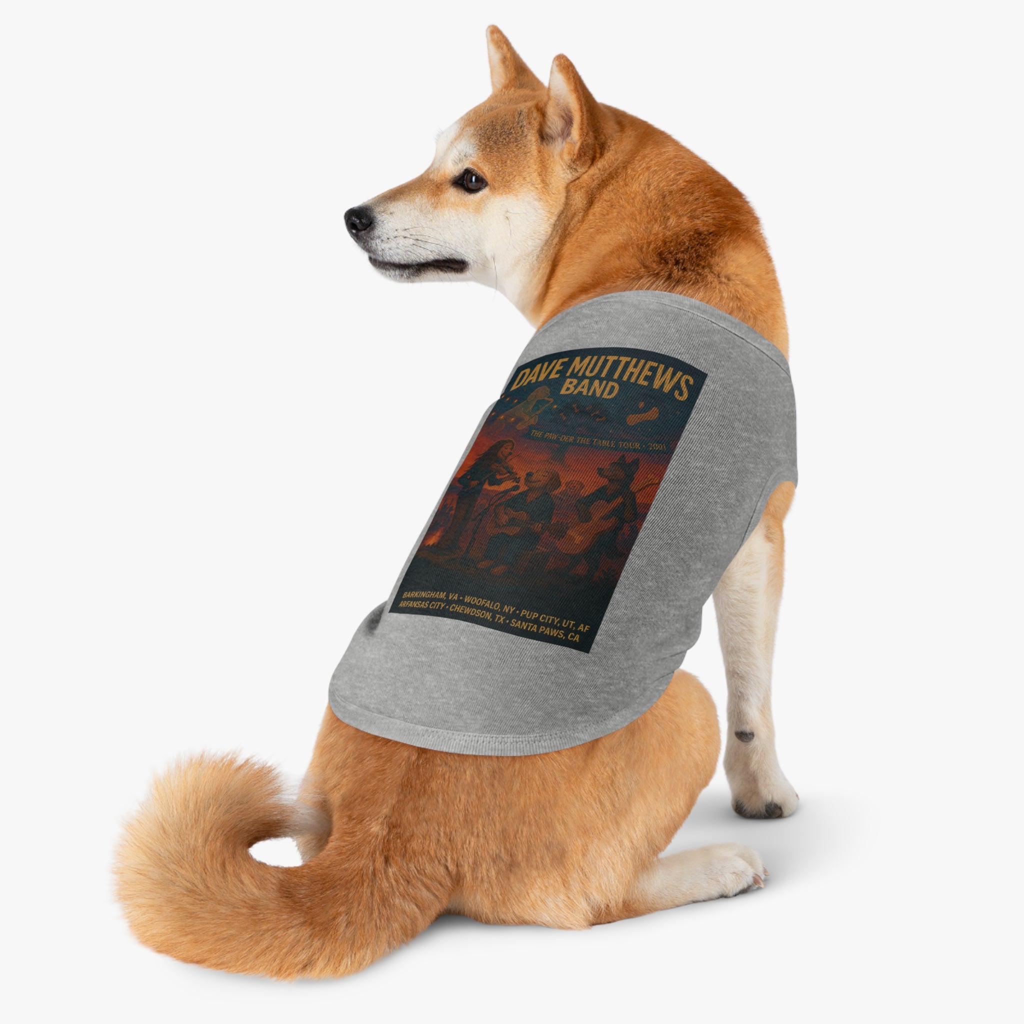 Dave Mutthews Band Pet Tank Top-- Funny Parody Shirt for Dog Lovers