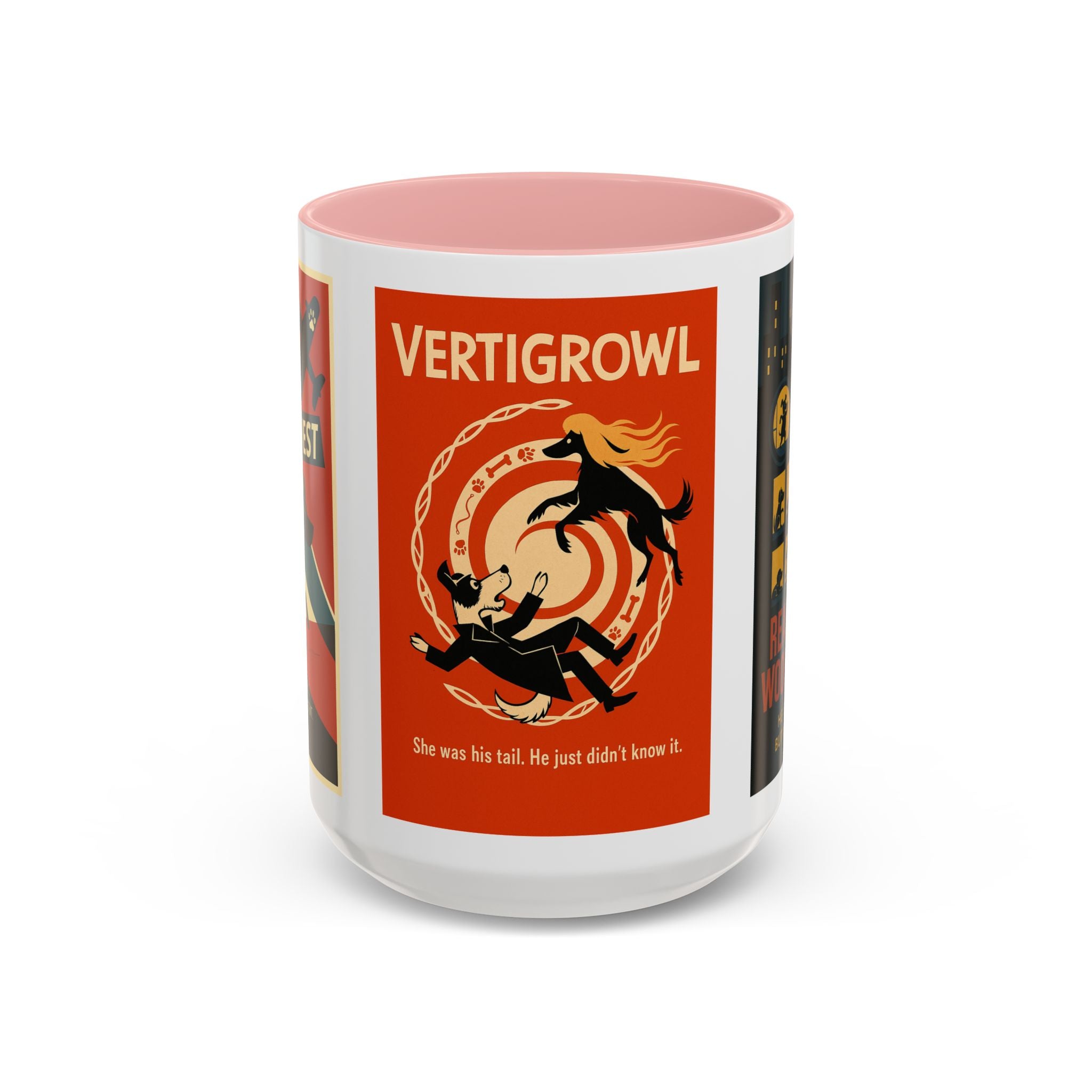 Alfred Hitchock Dog Parody Mug – Funny Gift for Classic Movie Lovers