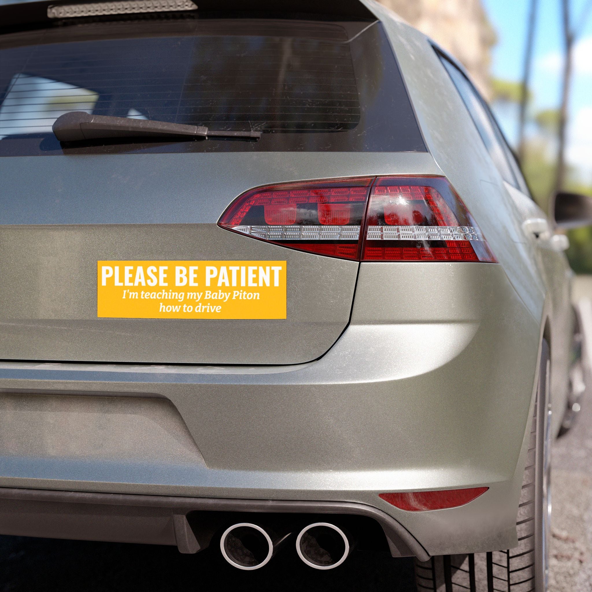 Copy of Please Be Patient, I'm Teaching My Dog How to Drive Bumper Magnet