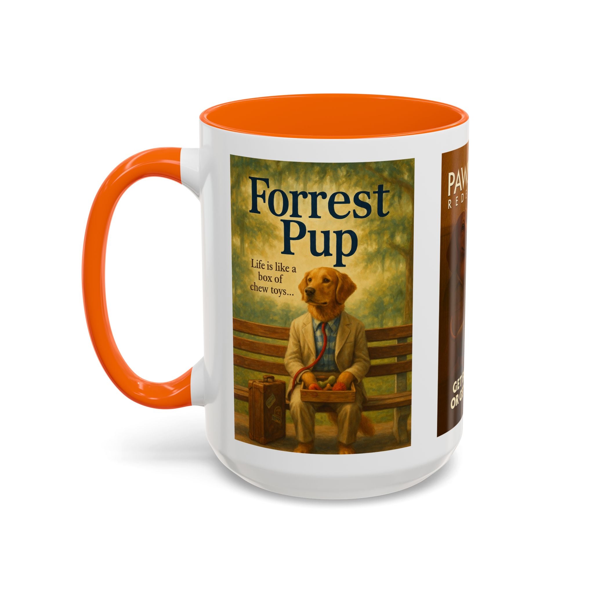 90s Movie Classics Dog Parody Mug – Funny Gift for Forrest Gump, Shawshank Redemption, and Pulp Fiction Fans