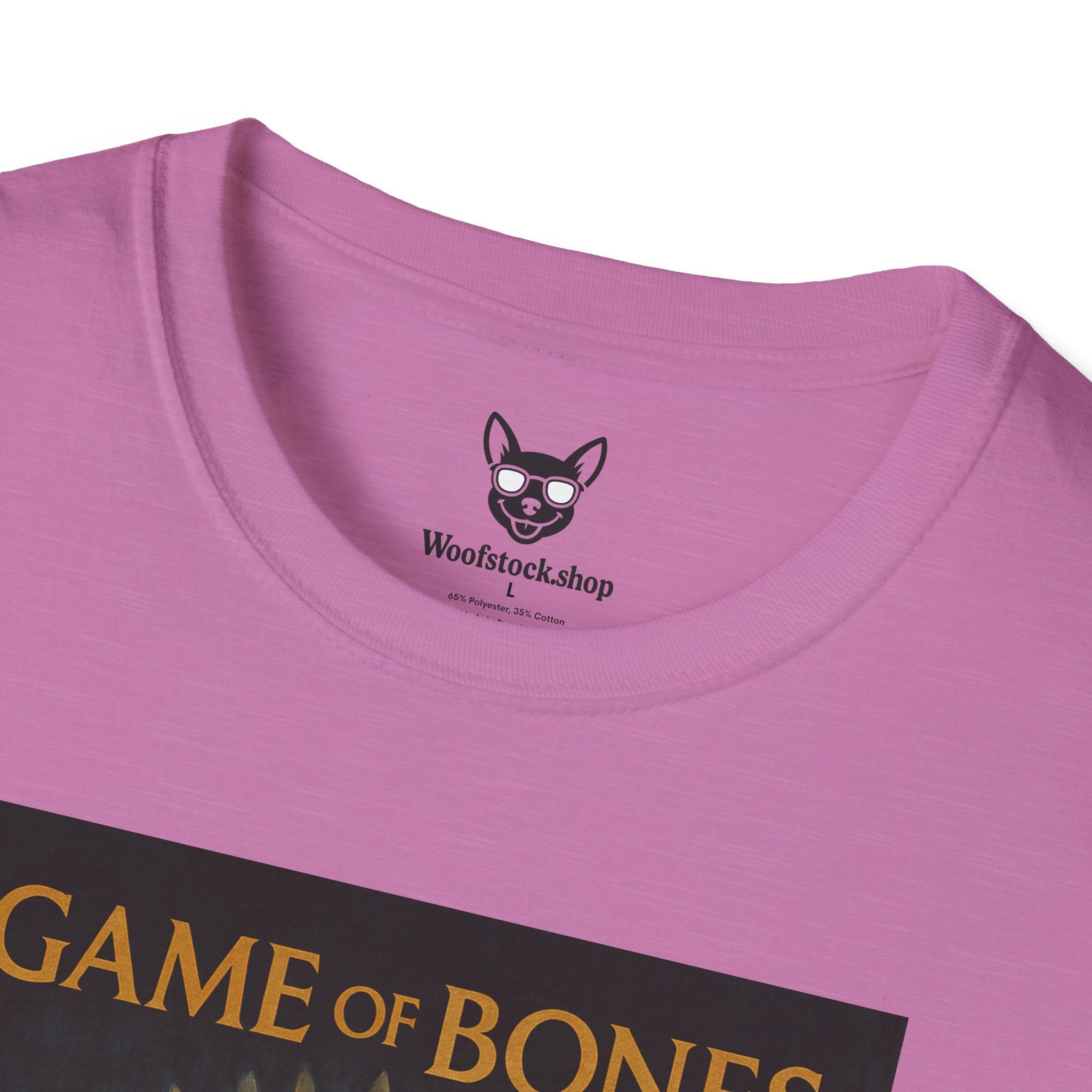 Game of Thrones TV Poster Dog Parody Unisex Softstyle T-Shirt -- Funny Dog Tee for TV and Dog Lovers