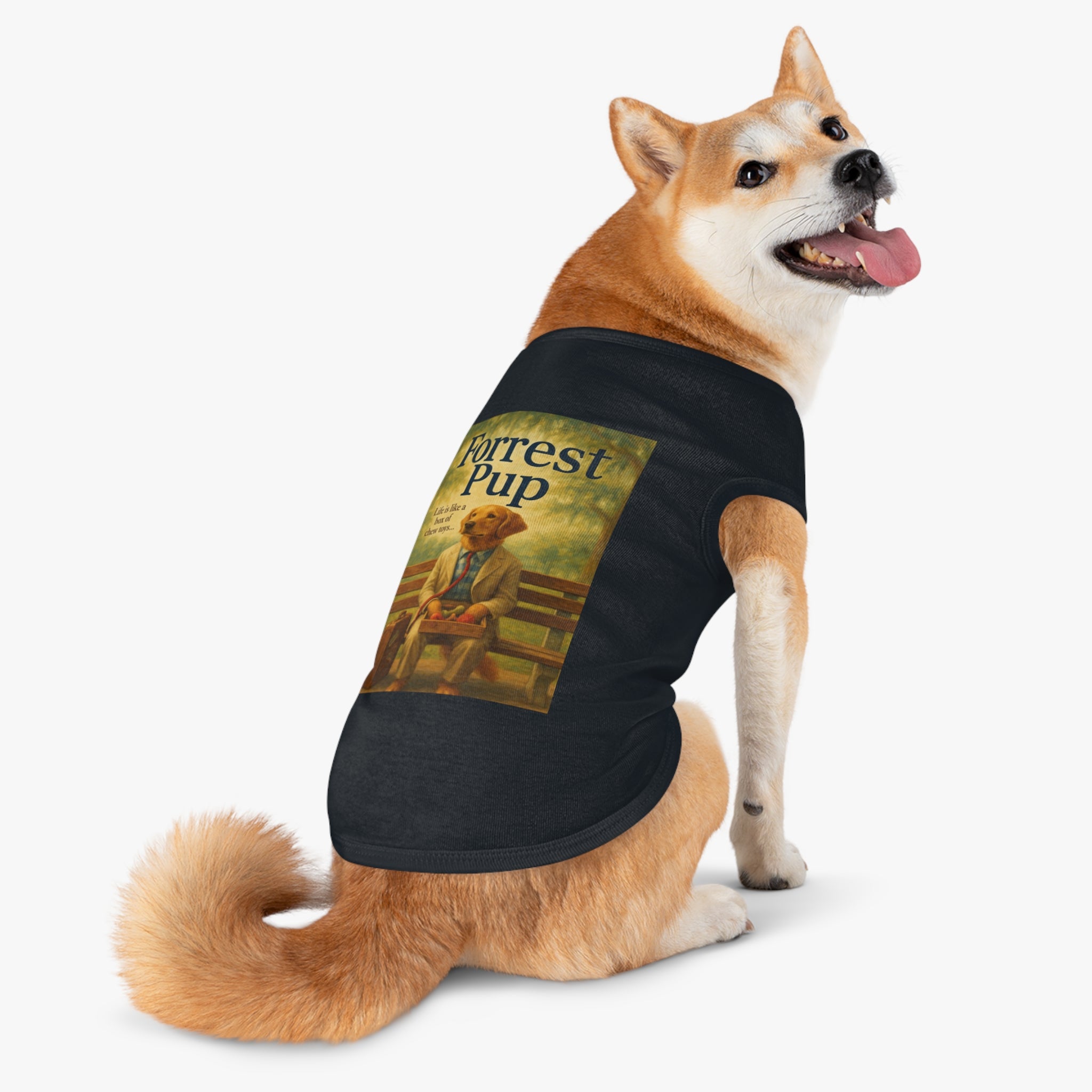Forrest Pup Pet Tank Top-- Funny Parody Shirt for Dog Lovers