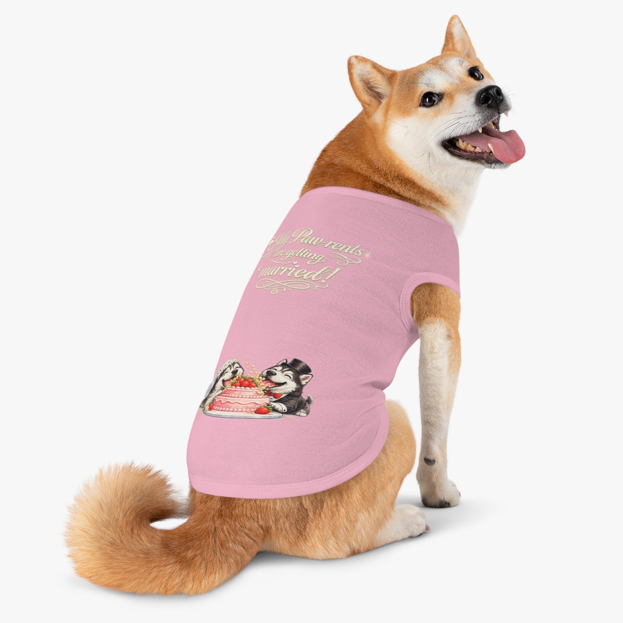Engagement Gift for Dog Lovers -- My Pawrents Are Getting Married Dog Shirt Wedding Gift (Husky)