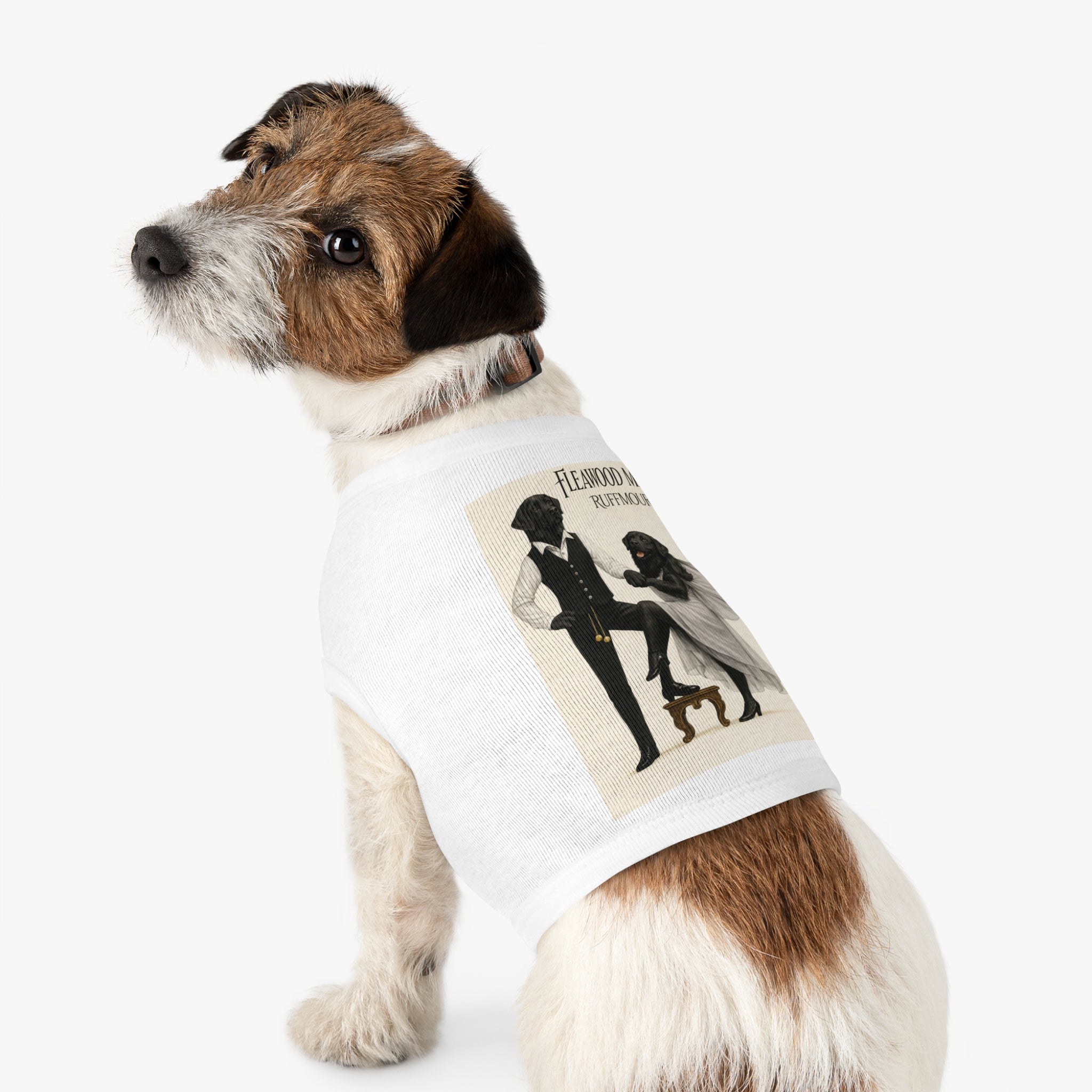 Fleetwoof Mac Ruffmours Pet Tank Top (Black Labs) -- Funny Fleetwood Mac Parody Shirt for Dogs Lovers