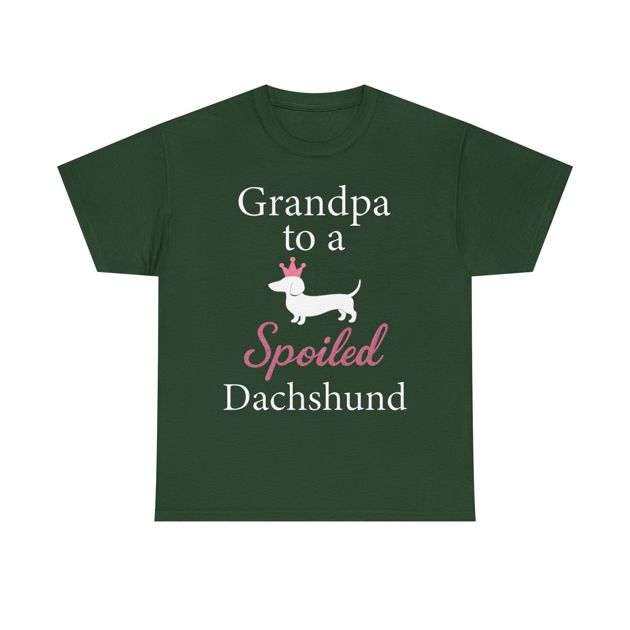 Grandpa to a Spoiled Dachshund T-Shirt — Funny Shirt for Dog Lovers