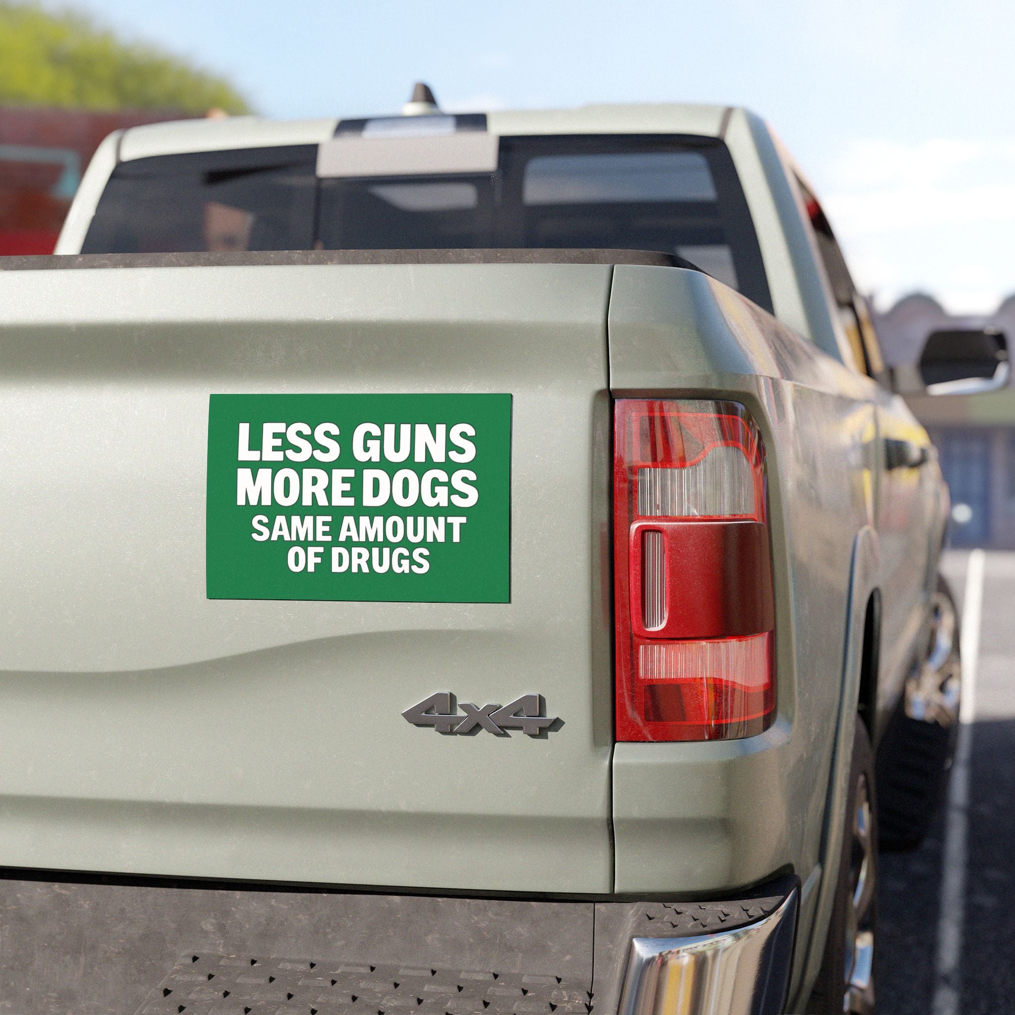 Less Guns, More Dogs, Same Amount of Drugs Car Magnet