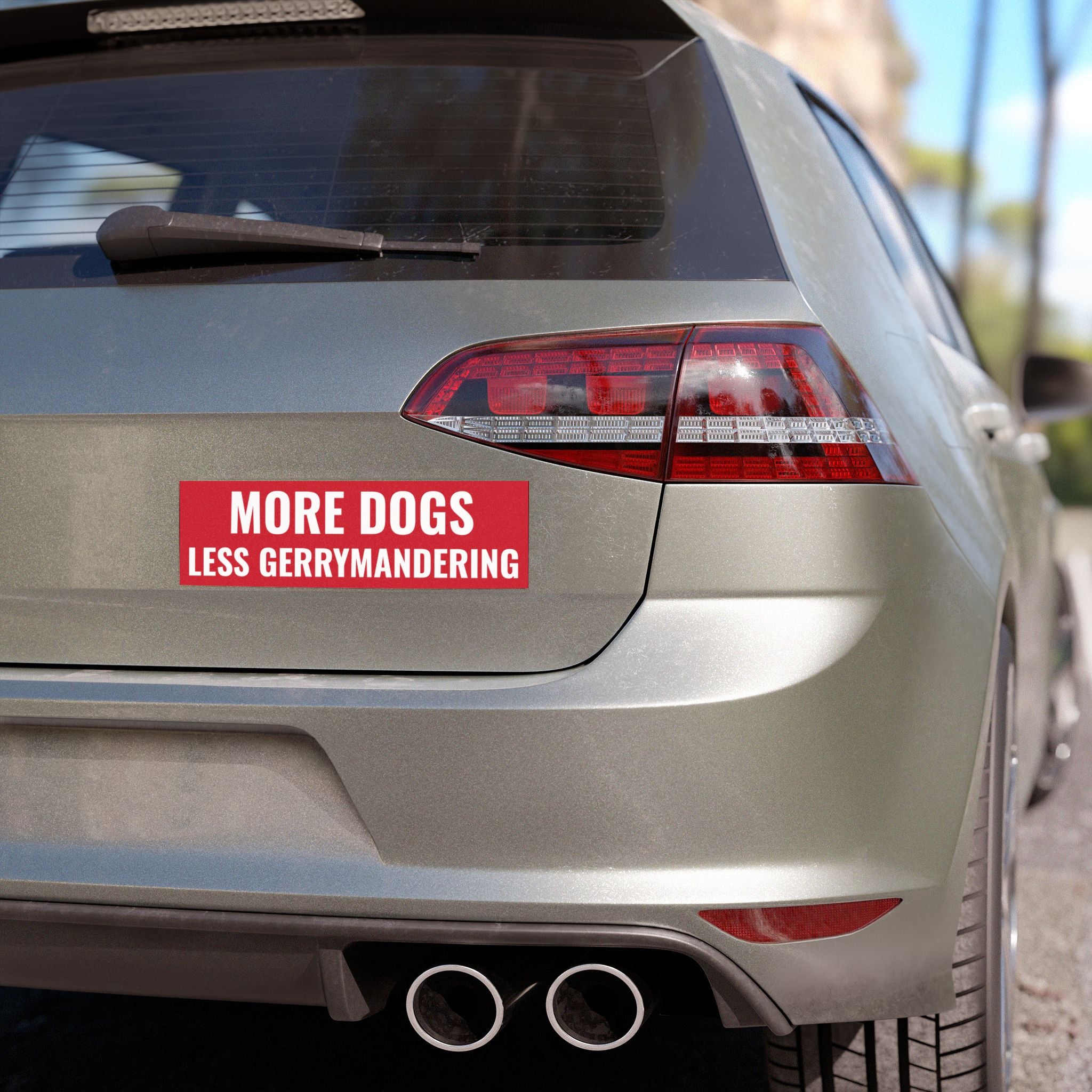 More Dogs, Less Gerrymandering Bumper Magnet
