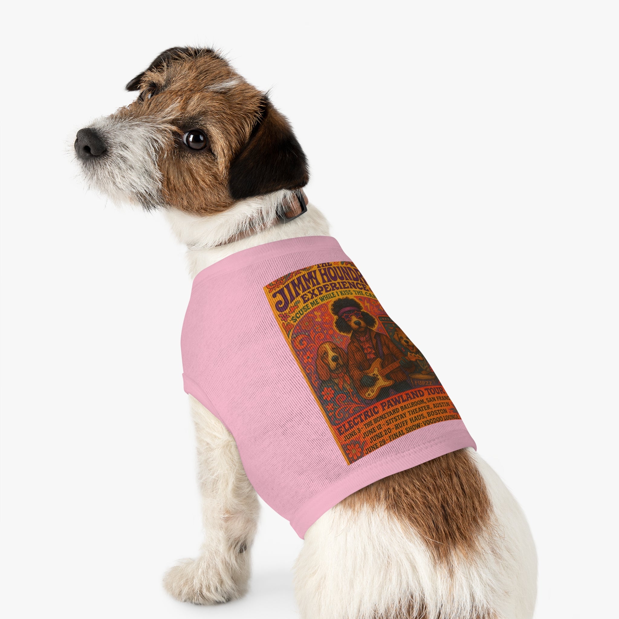Jimi Houndrix Pet Tank -- Funny Fleetwood Mac Parody Shirt for Dog Lovers