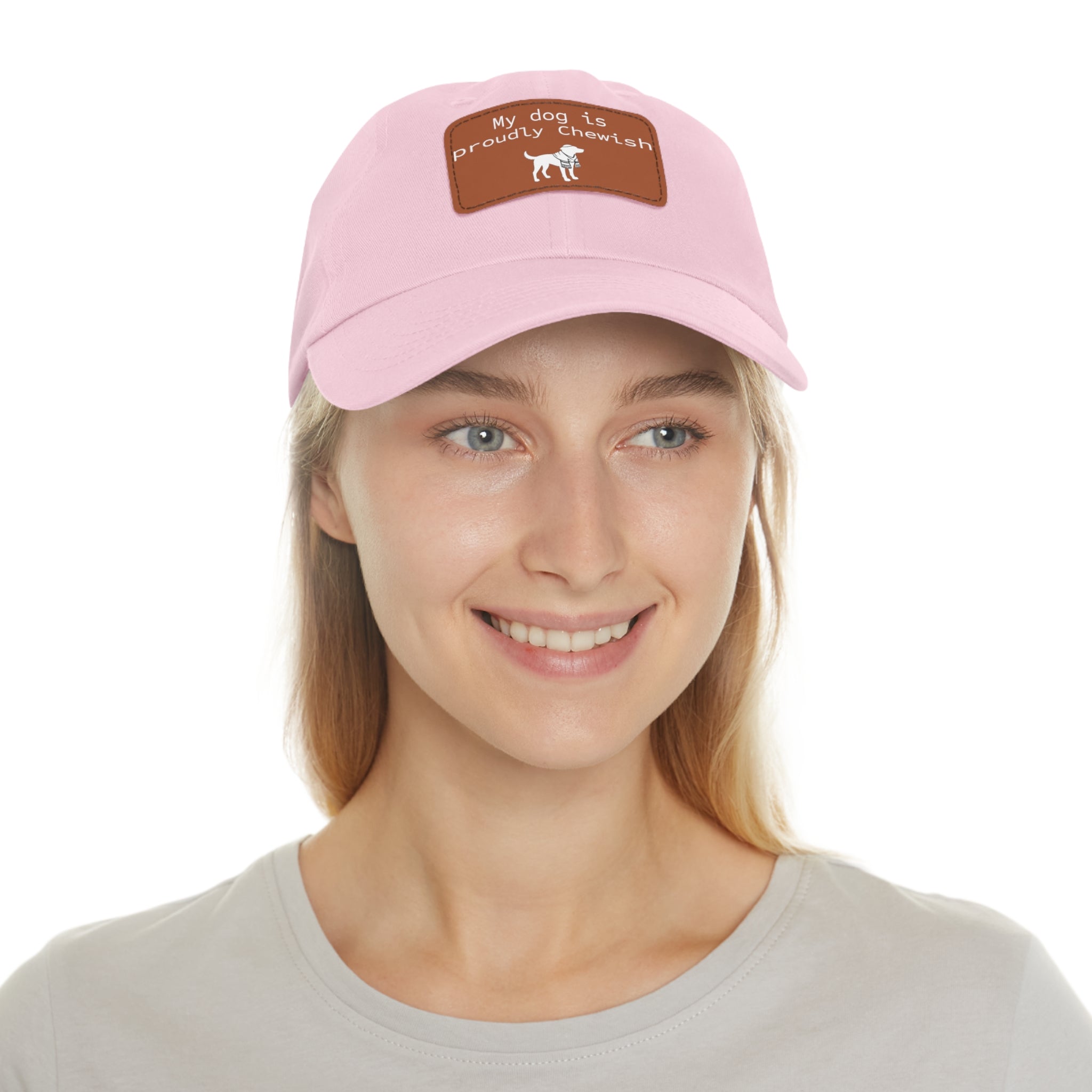 My Dog is Proudly Chewish Hat with patch -- Funny Hat for Dog Lovers