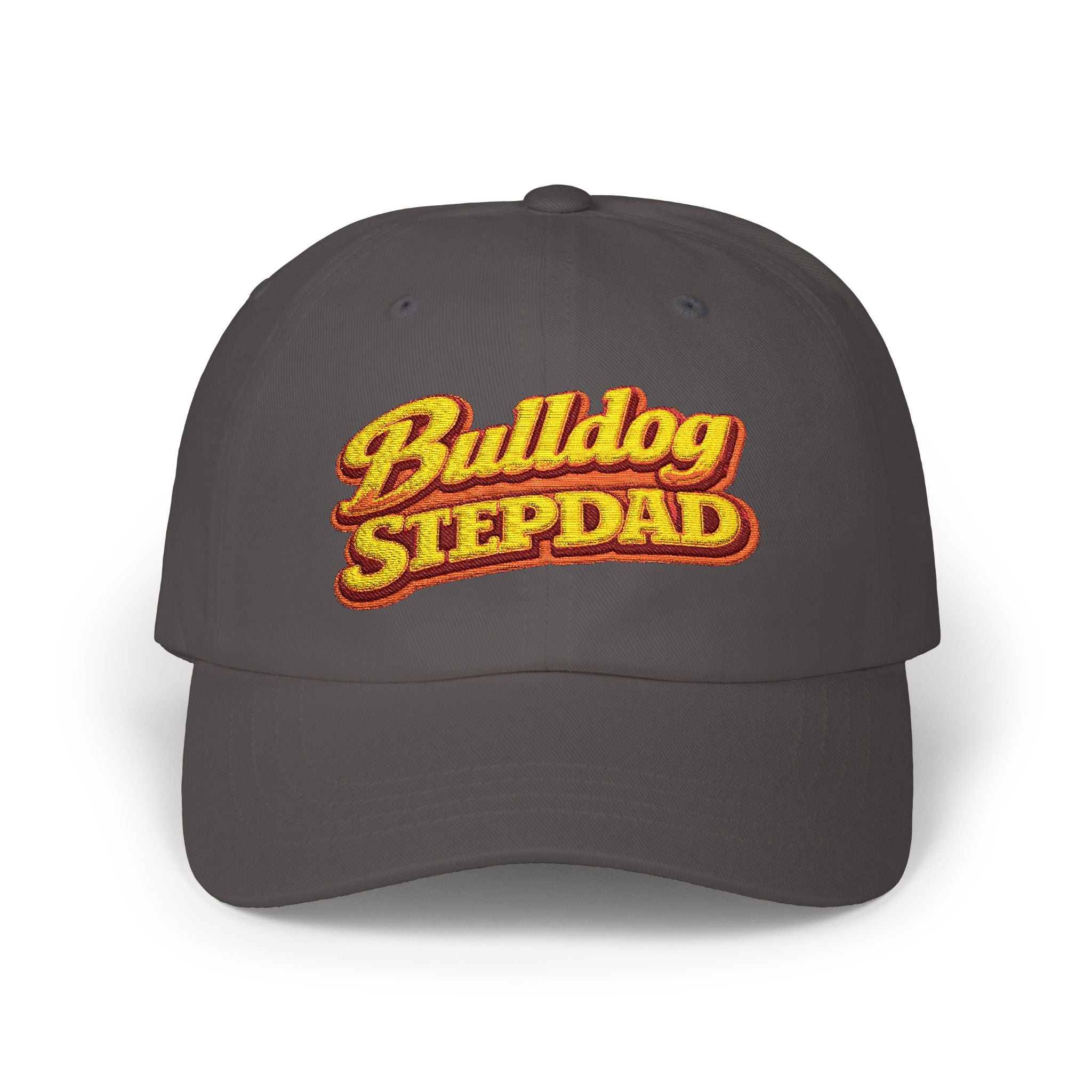 Bulldog Stepdad Dad Cap — Embroidered Baseball Hat for Dog Lovers