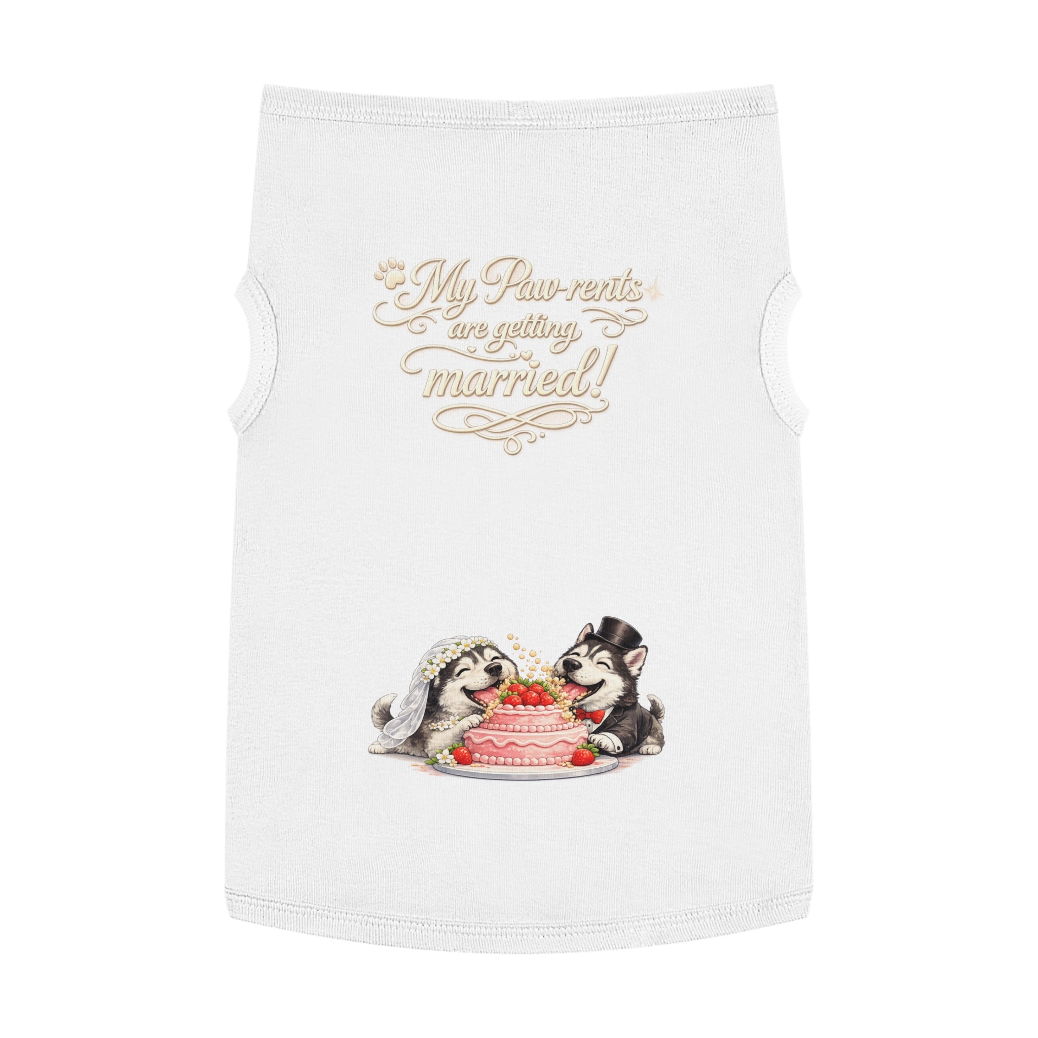 Engagement Gift for Dog Lovers -- My Pawrents Are Getting Married Dog Shirt Wedding Gift (Husky)