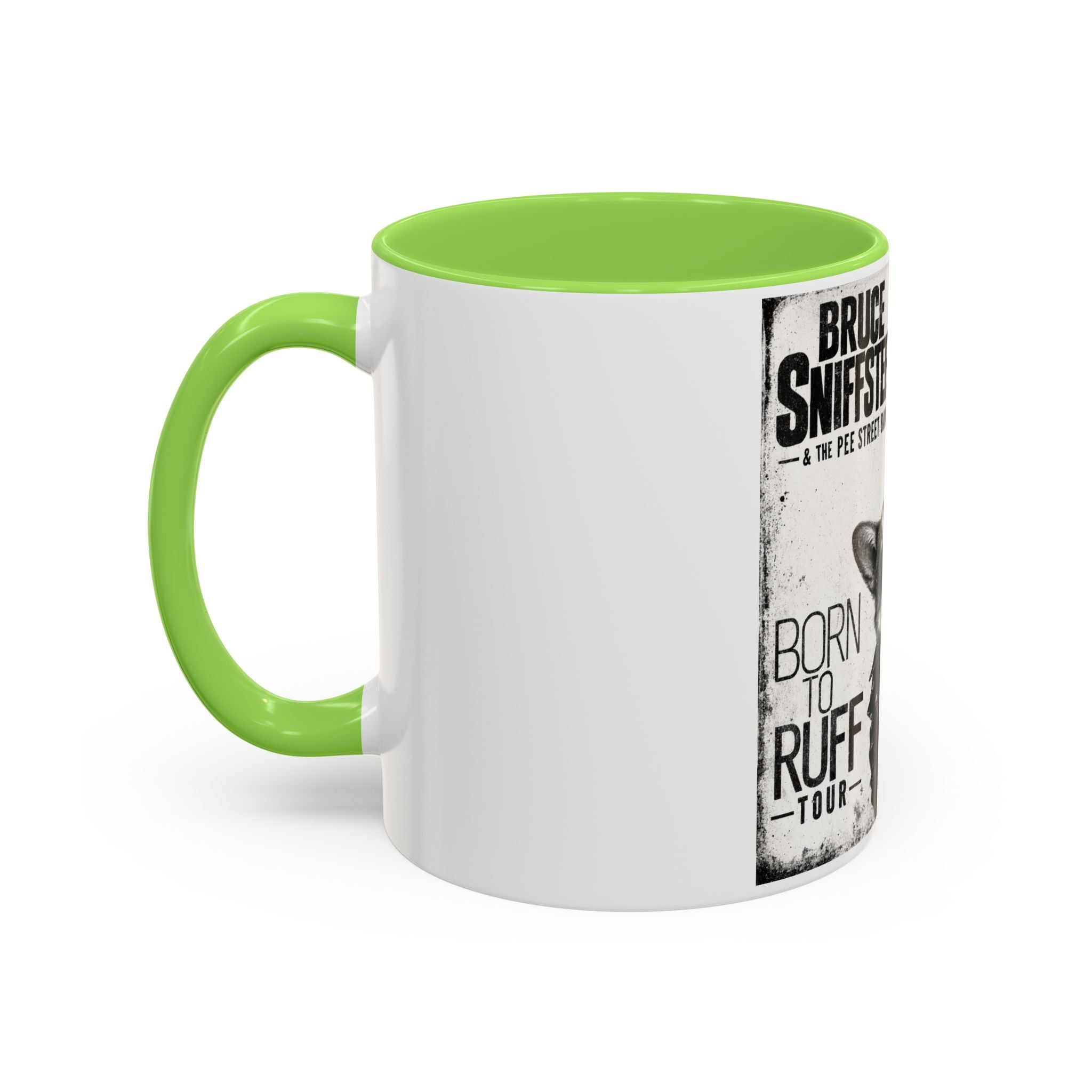 Bruce Sniffsteen & the Pee Street Band Coffee Mug -- Funny Bruce Springsteen 2026 Tour Mug Parody