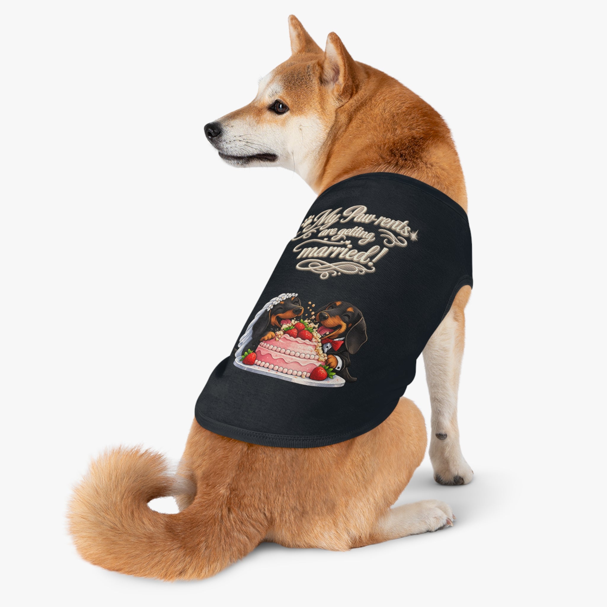 Engagement Gift for Dog Lovers -- My Pawrents Are Getting Married Dog Shirt Wedding Gift (Dachshund)