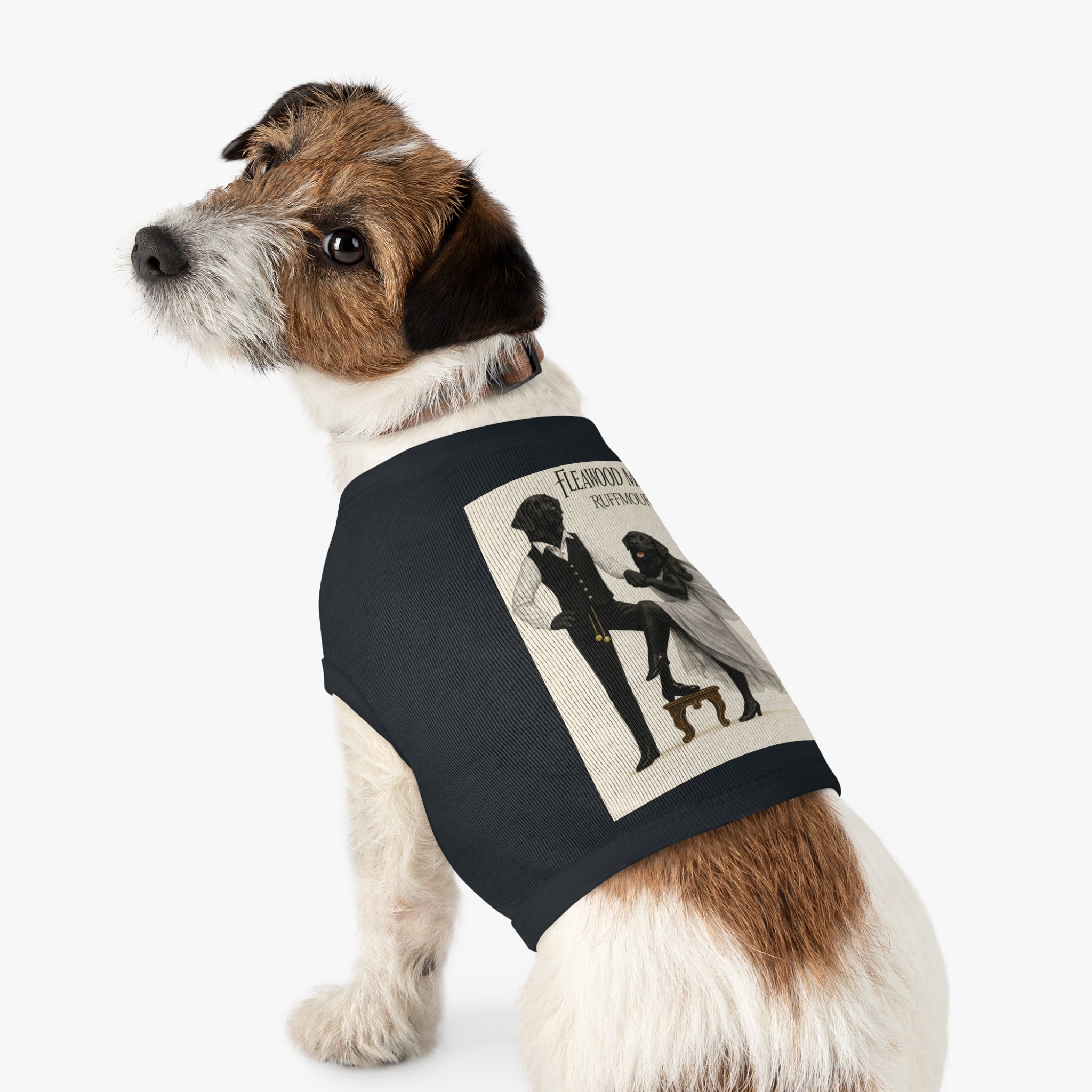 Fleetwoof Mac Ruffmours Pet Tank Top (Black Labs) -- Funny Fleetwood Mac Parody Shirt for Dogs Lovers