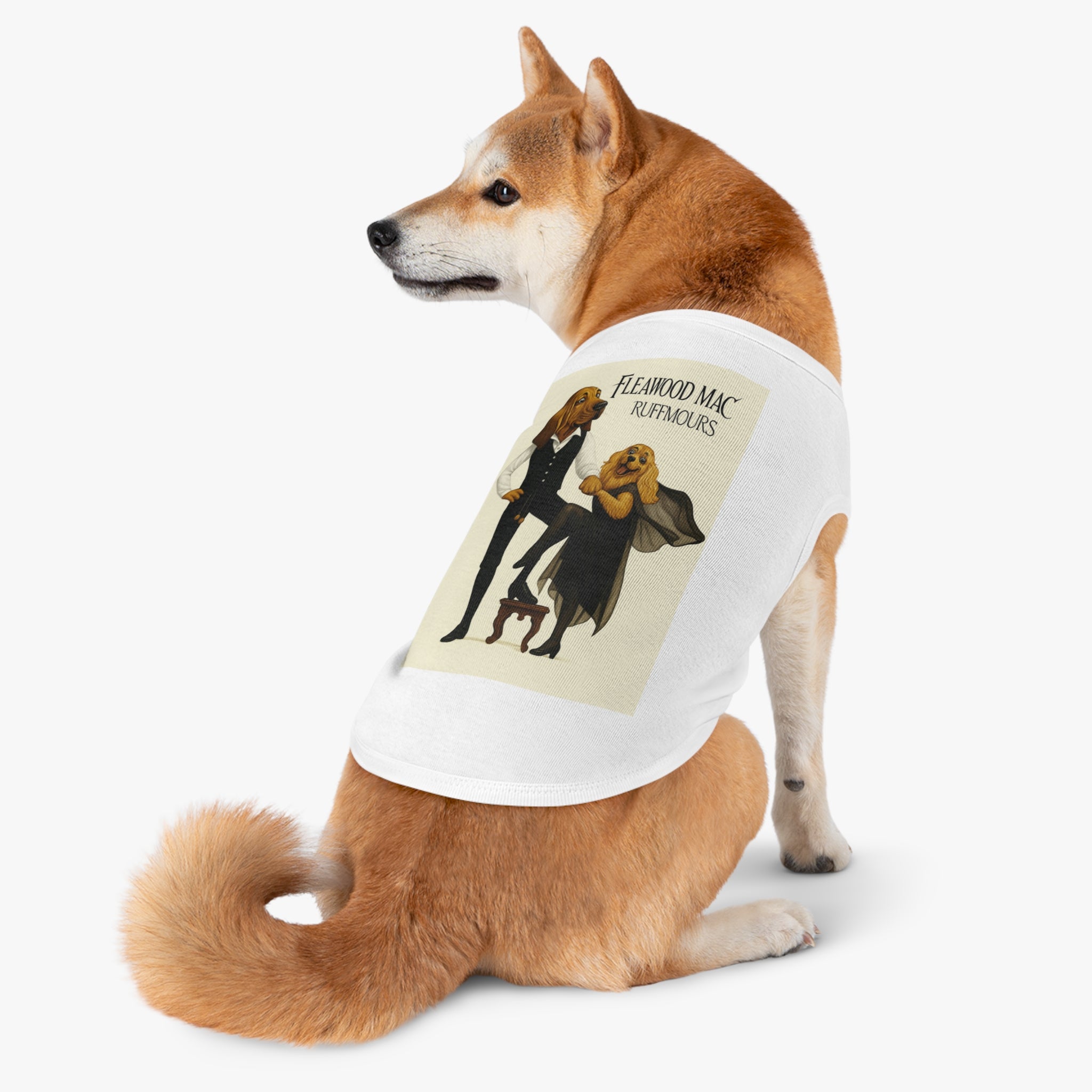 Fleetwoof Mac Ruffmours Pet Tank Top -- Funny Fleetwood Mac Parody Shirt for Dog Lovers